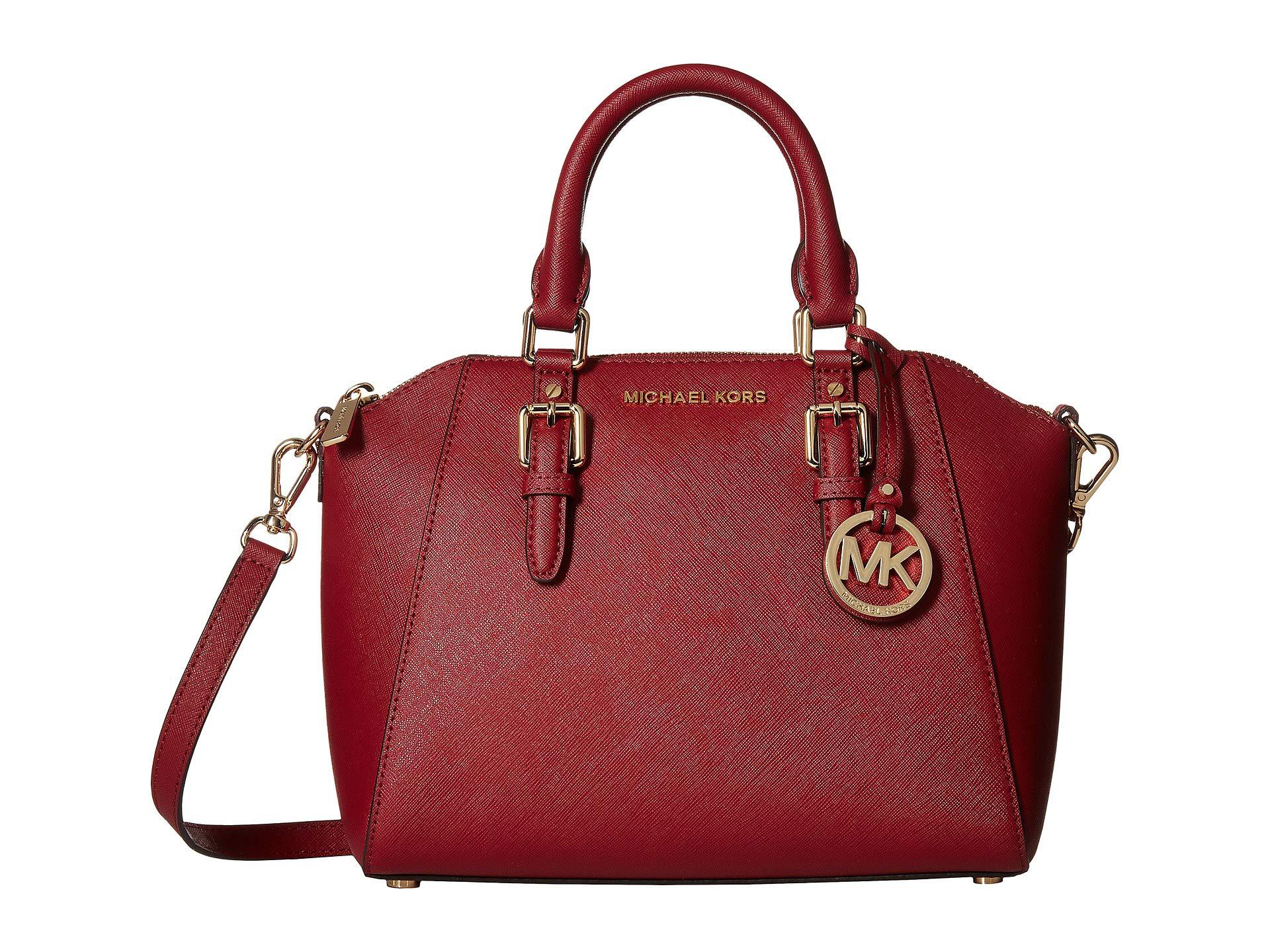 MICHAEL Michael Kors Leather Ciara Medium Messenger (acorn) Messenger
