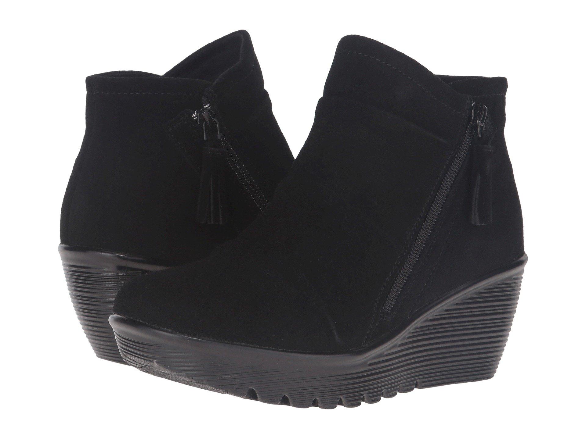 Skechers Suede Parallel-double Trouble Ankle Bootie in Black Suede (Black)  | Lyst