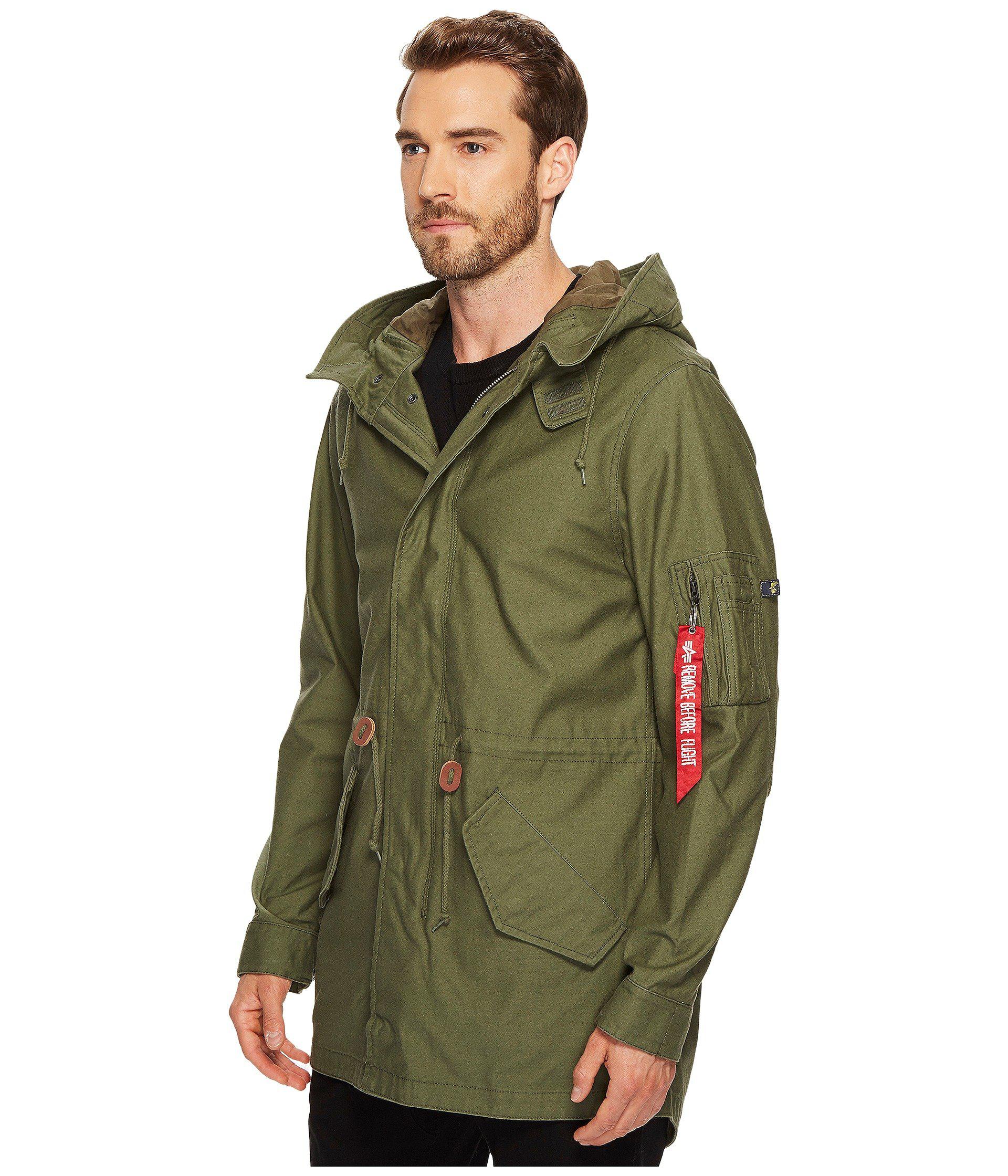 Alpha Industries Cotton M-59 Fishtail Coat in Olive (Green) for Men - Lyst