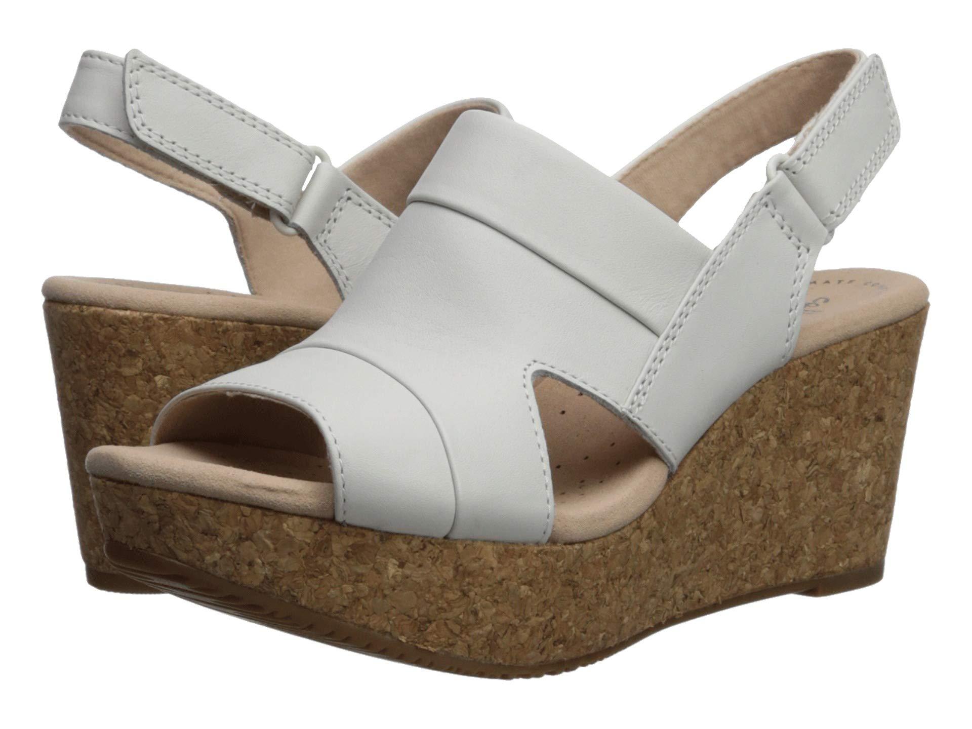clarks annadel ivory women's platform wedge sandals
