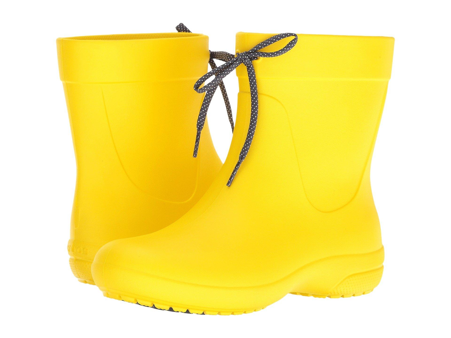 Crocs™ Freesail Shorty Rain Boot in Yellow | Lyst