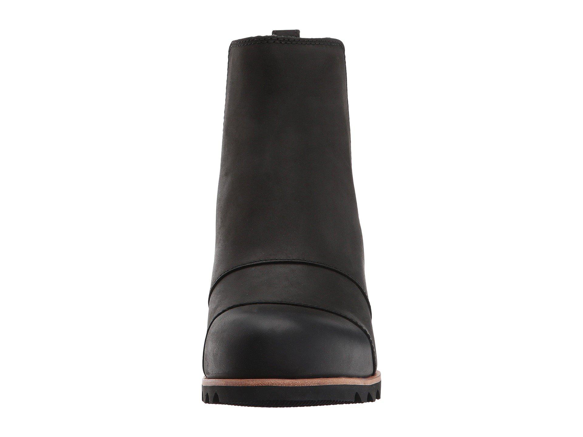 Sorel Leather Lea Wedge in Black | Lyst
