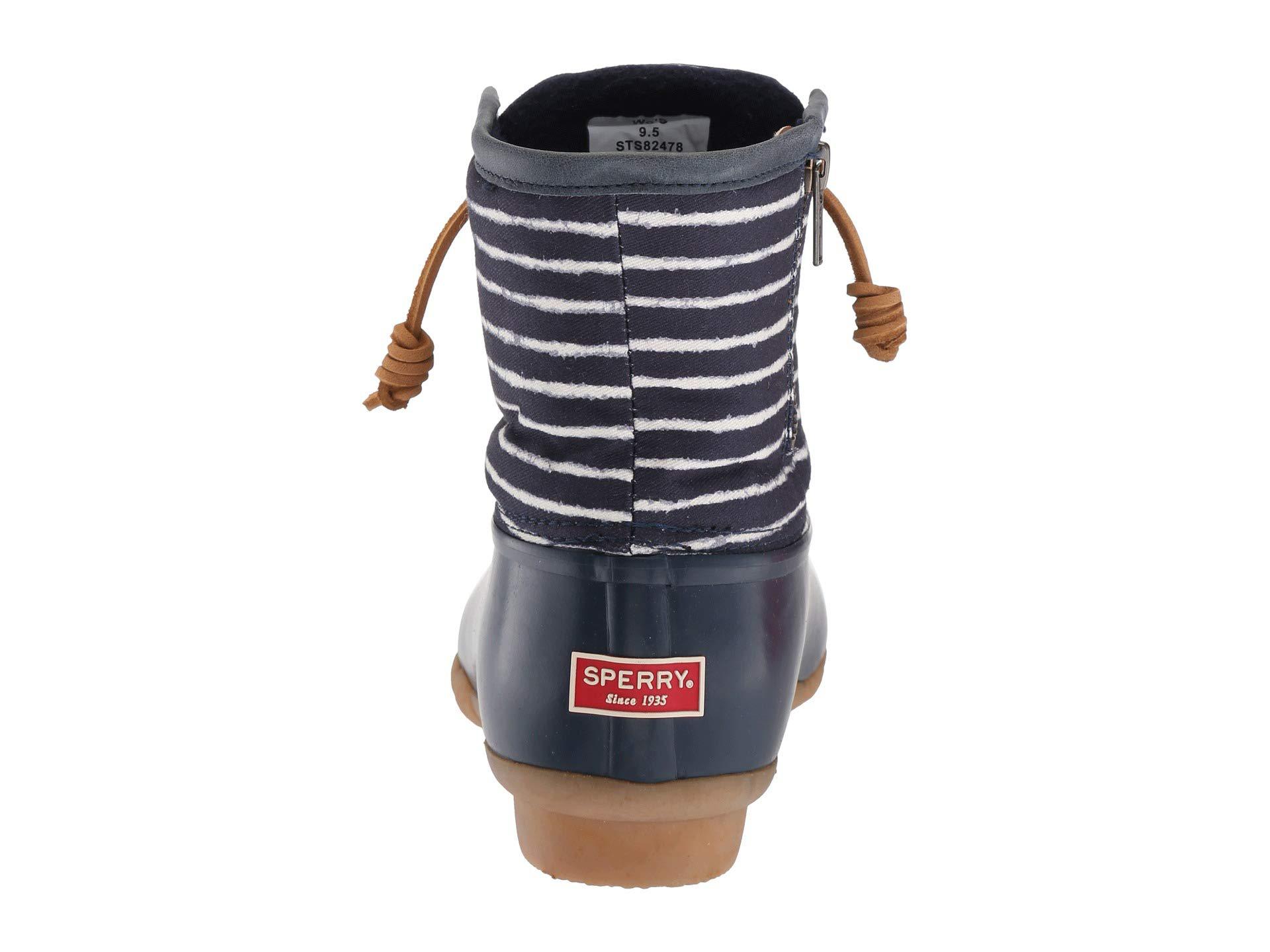 women's saltwater indigo stripe duck boot