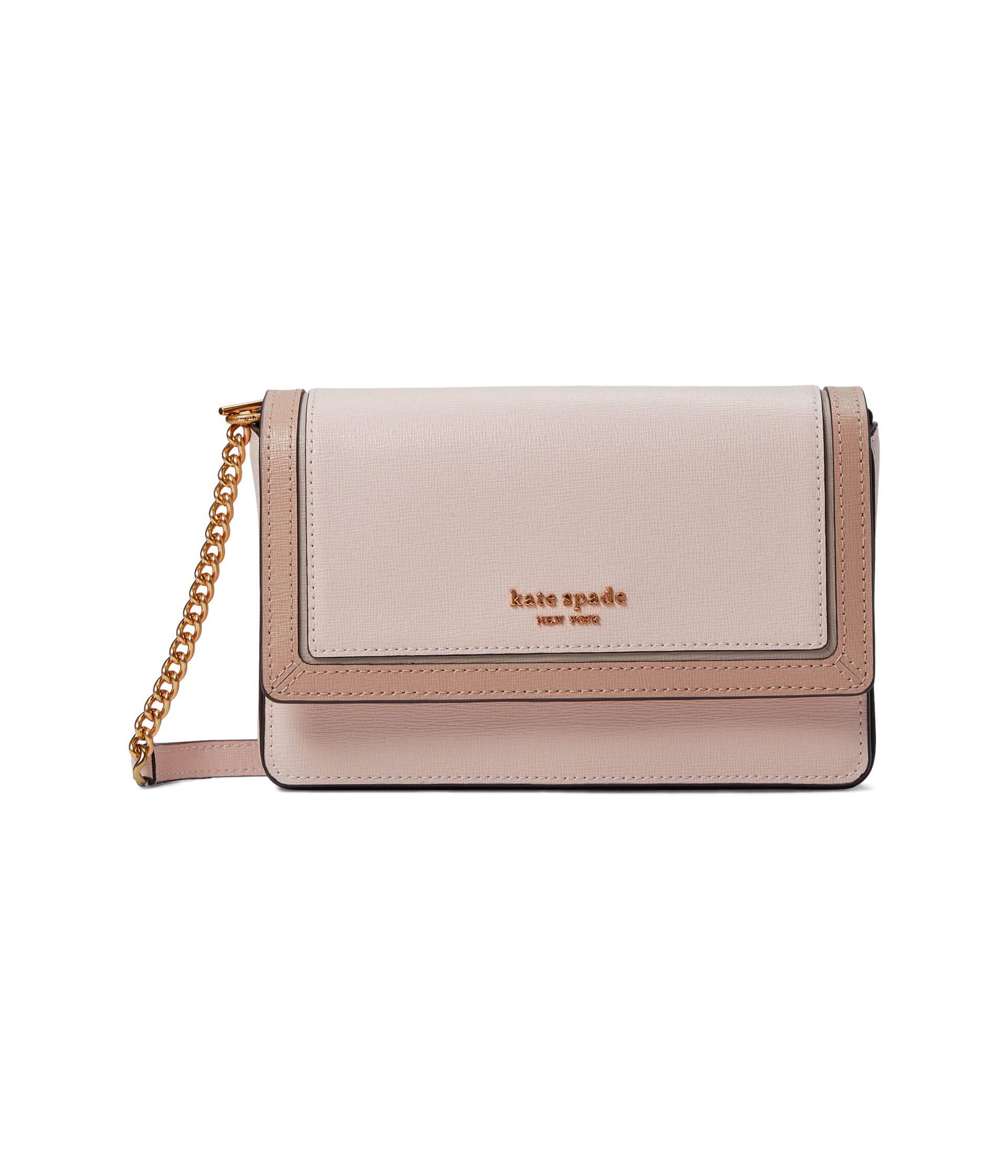 Kate Spade Morgan Color-blocked Saffiano Leather Flap Chain Wallet in ...