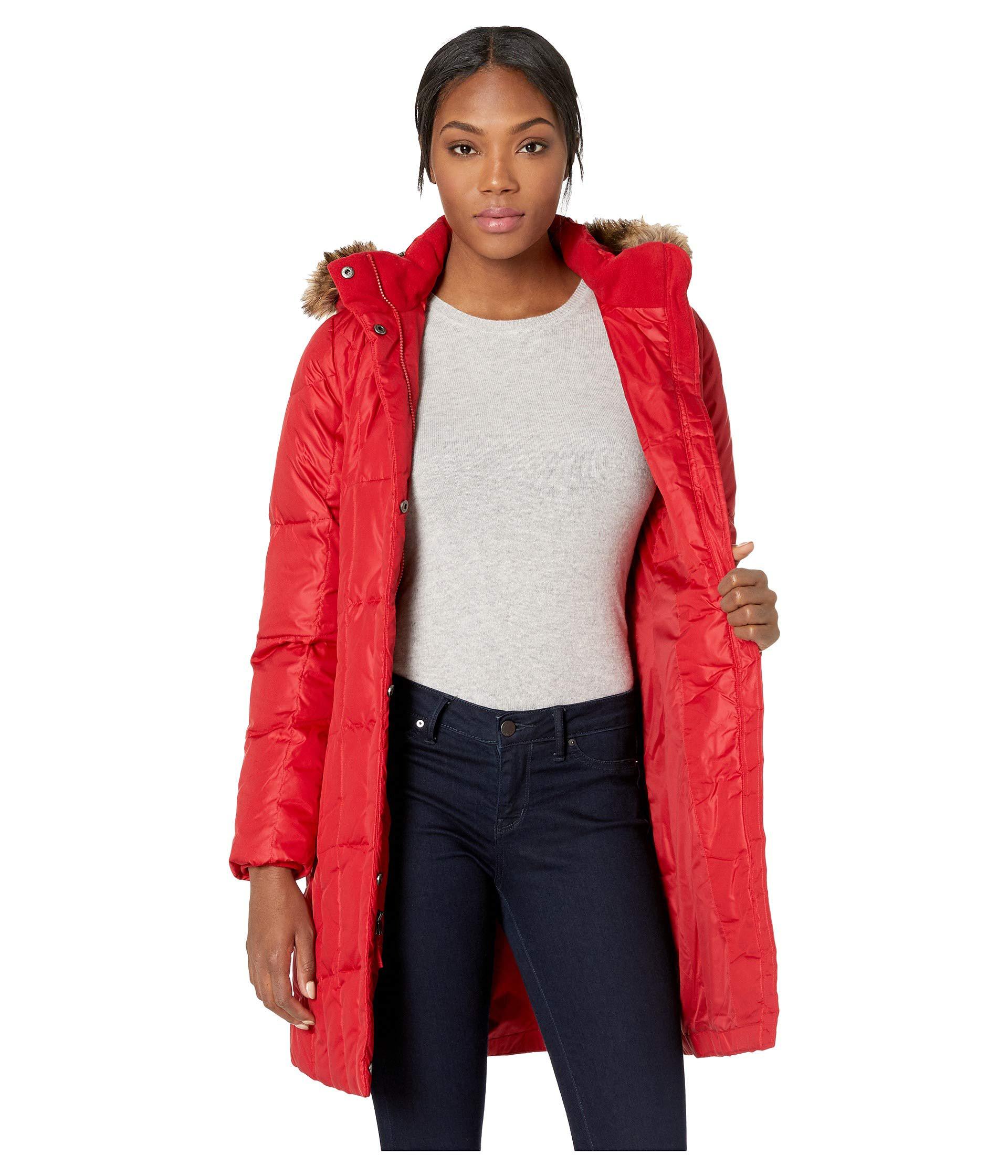 eddie bauer red down jacket