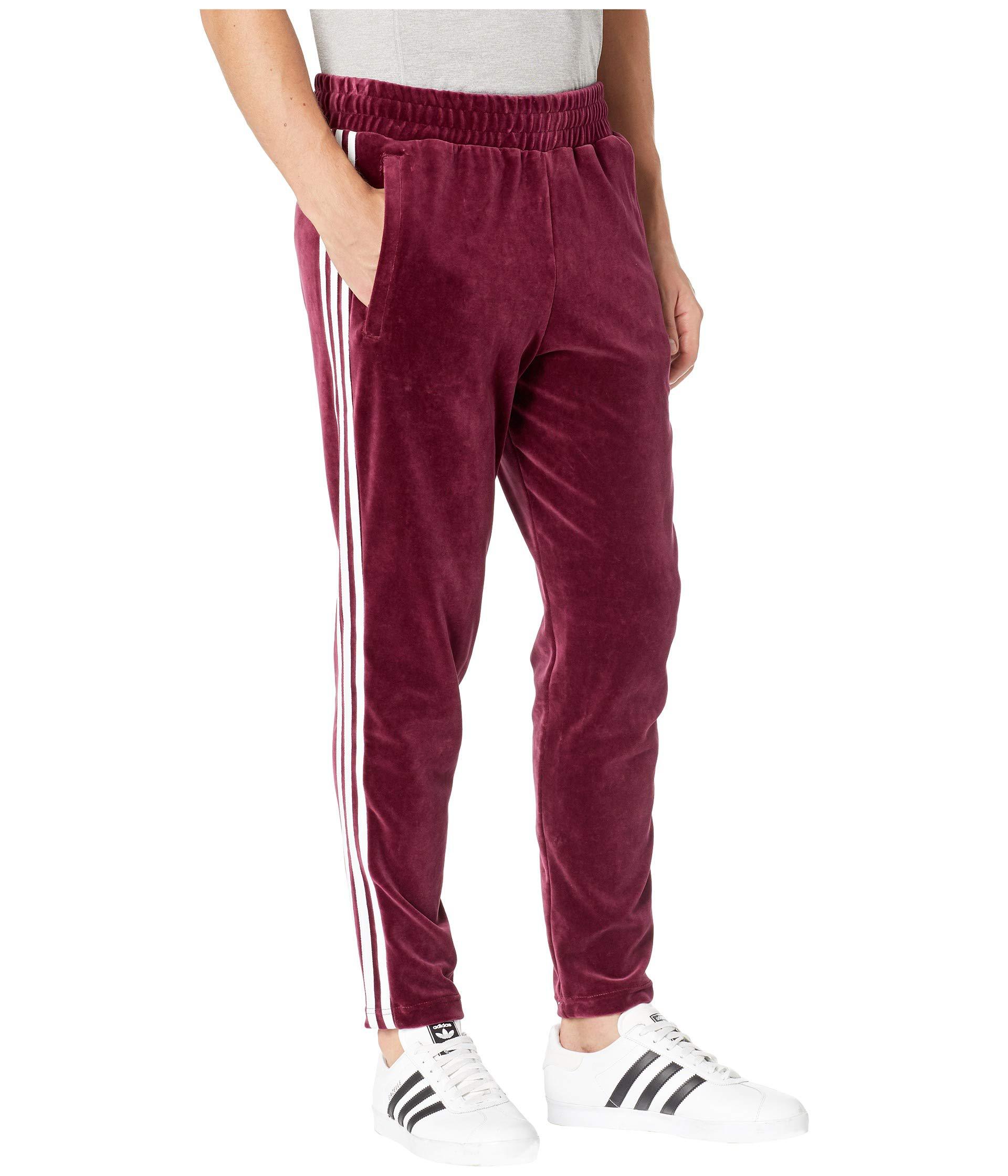 adidas Originals Cotton Velour Bb Track Pants (maroon) Men's Casual