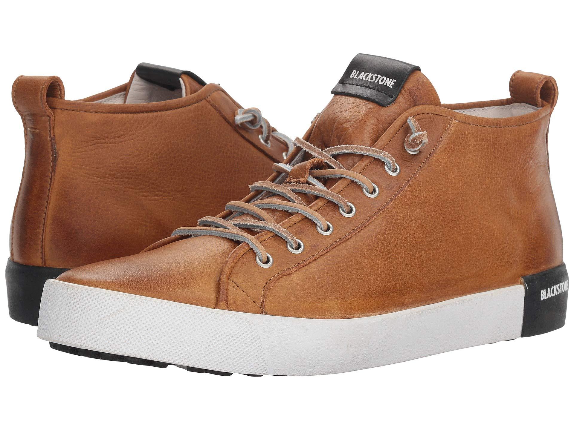 Blackstone Leather Mid Sneaker Qm99 (rust) Men's Lace Up Blackstone Herren Mid Top Sneaker khaki Kaufen bei Schuhe