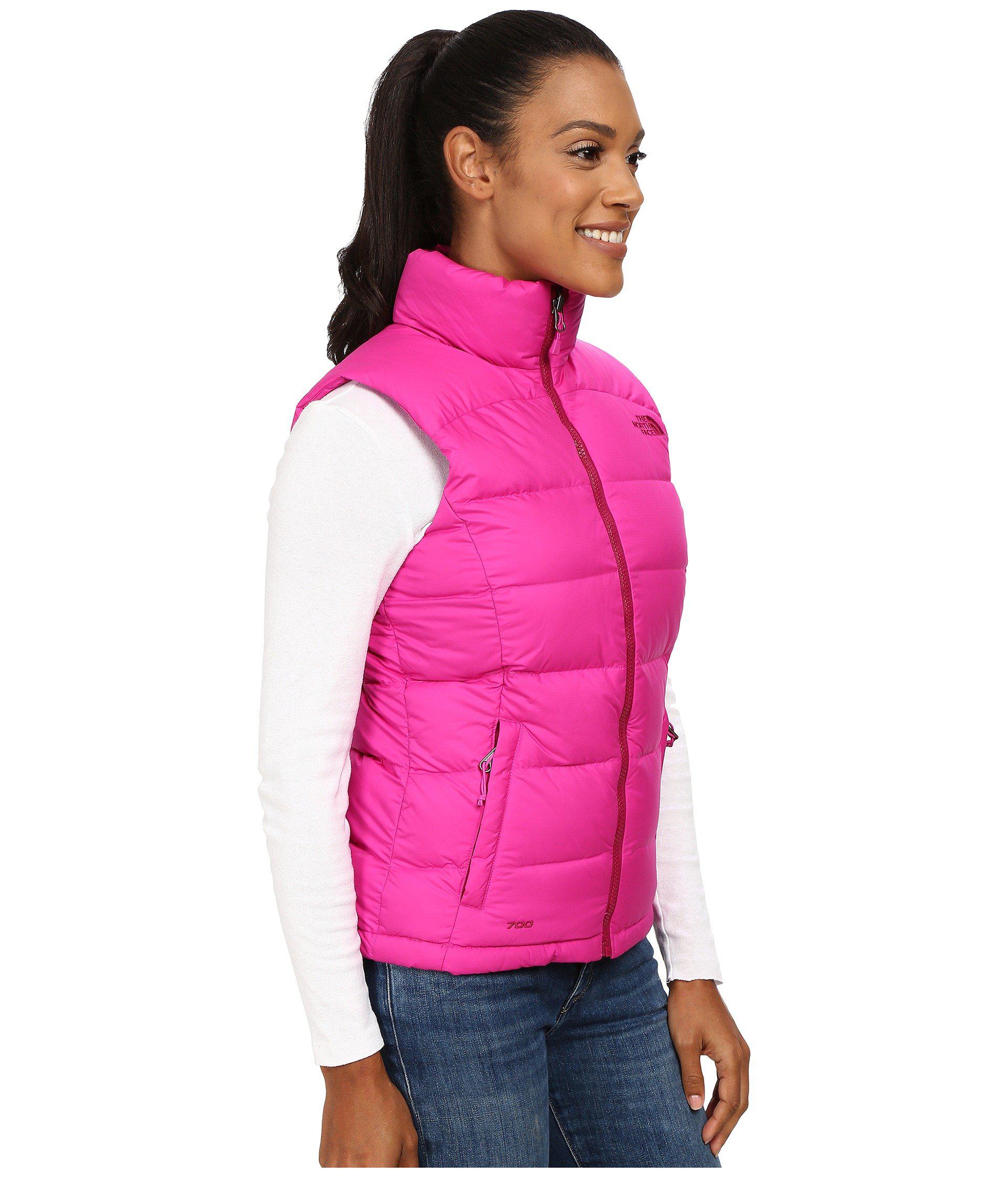 north face women's pink vest