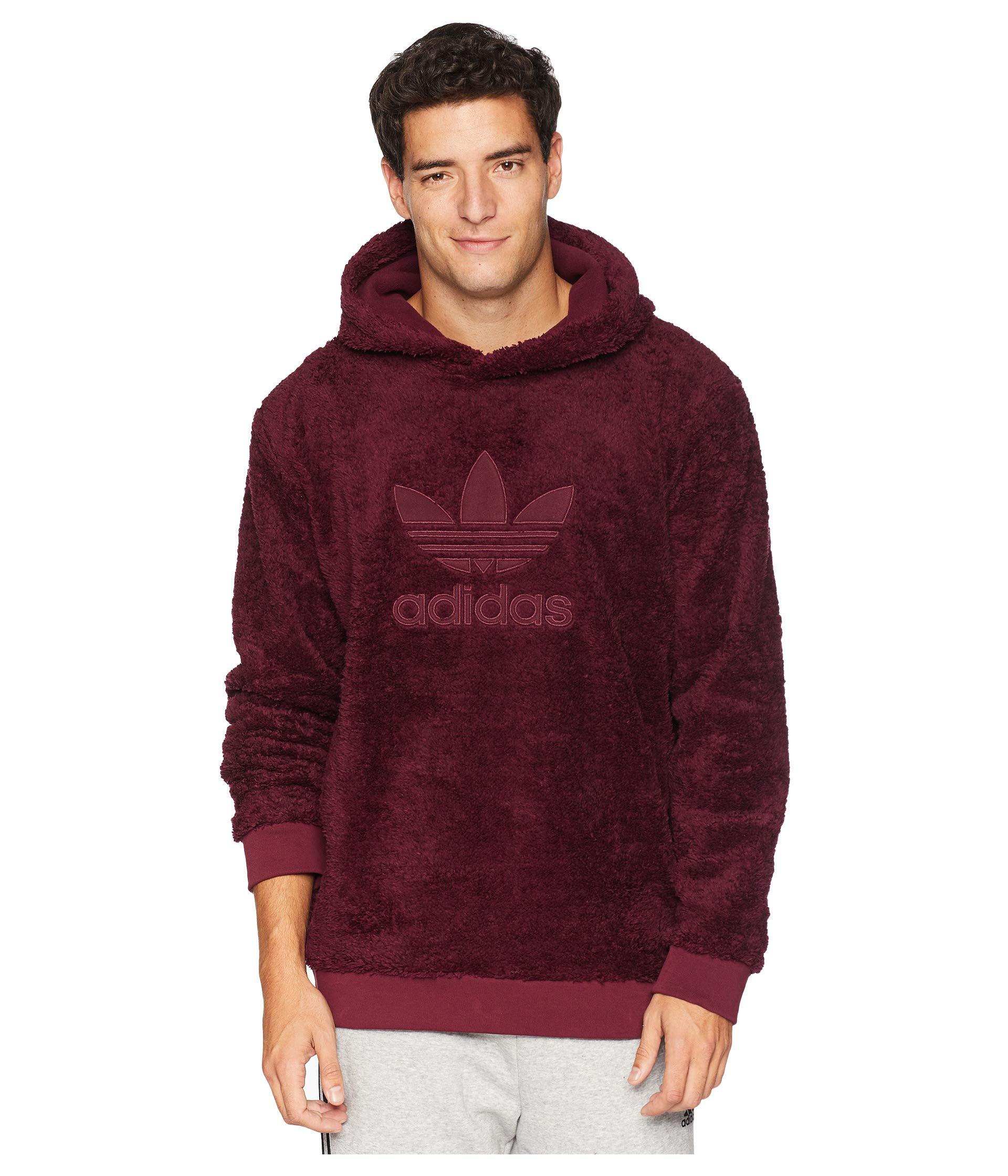 adidas Originals Fleece Winterized Pullover Hoodie (collegiate Navy) Men's  Sweatshirt in Maroon (Purple) for Men | Lyst