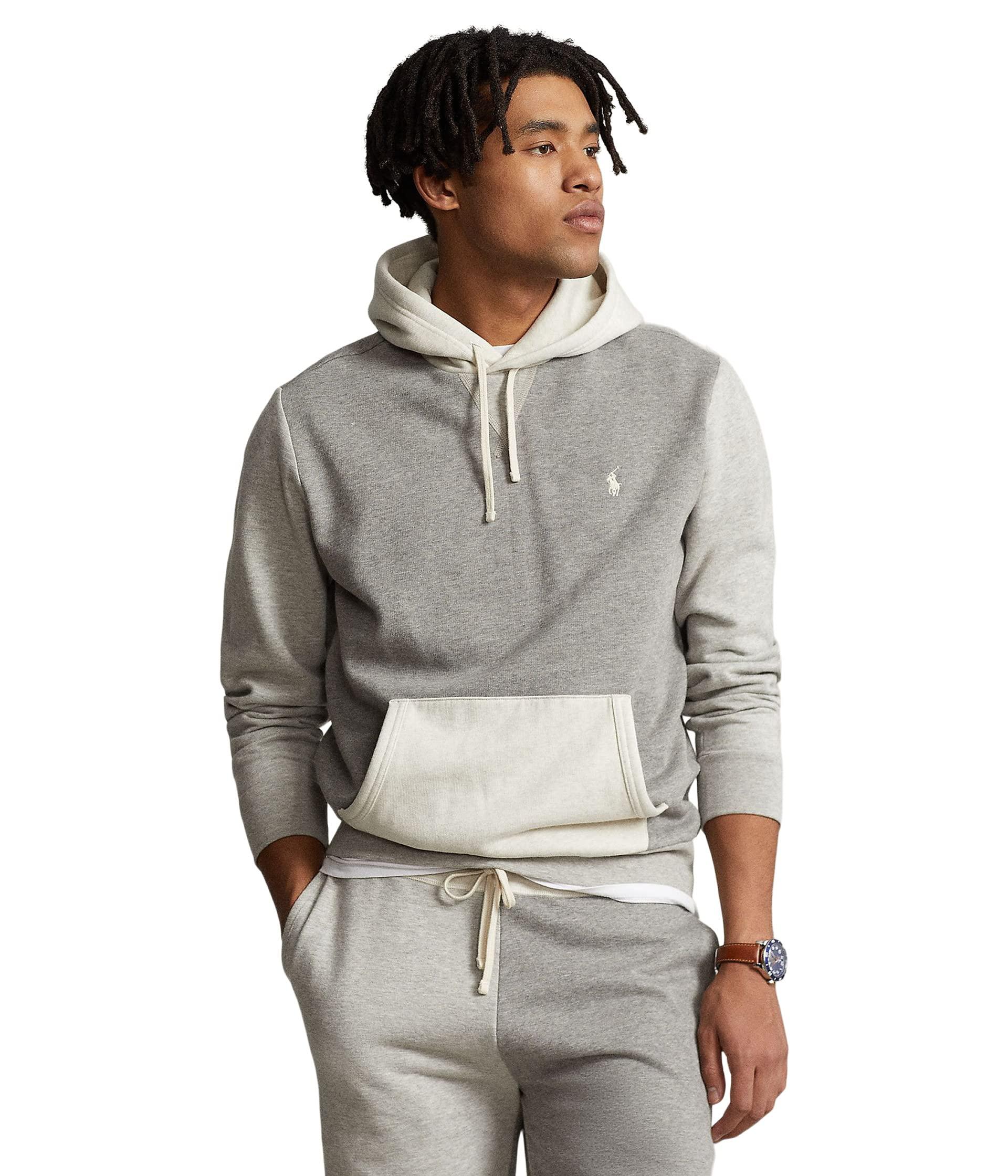 Polo Ralph Lauren The Rl Fleece Color-blocked Hoodie in Gray for Men | Lyst