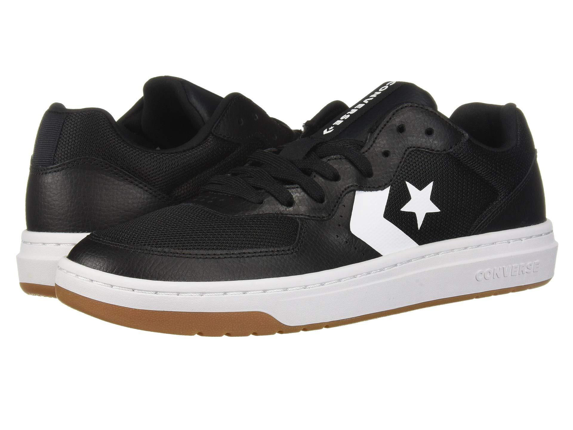 converse ox rival leather trainers