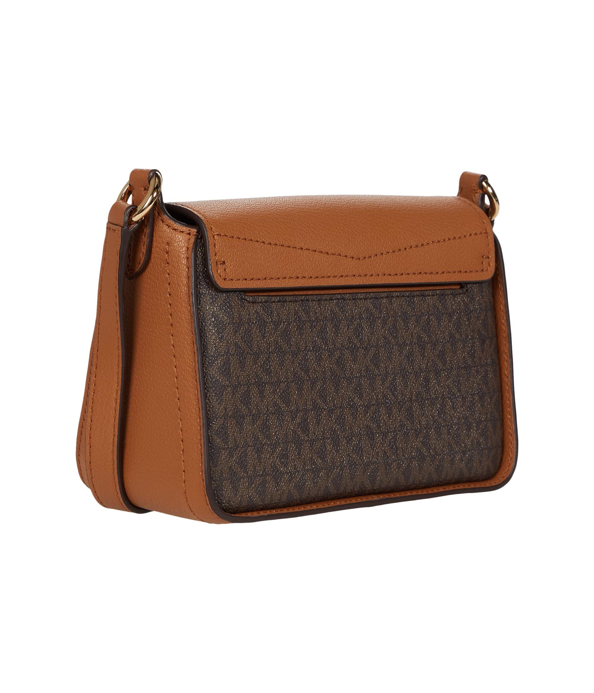 MICHAEL Michael Kors Sylvia Small Flap Messenger in Brown | Lyst