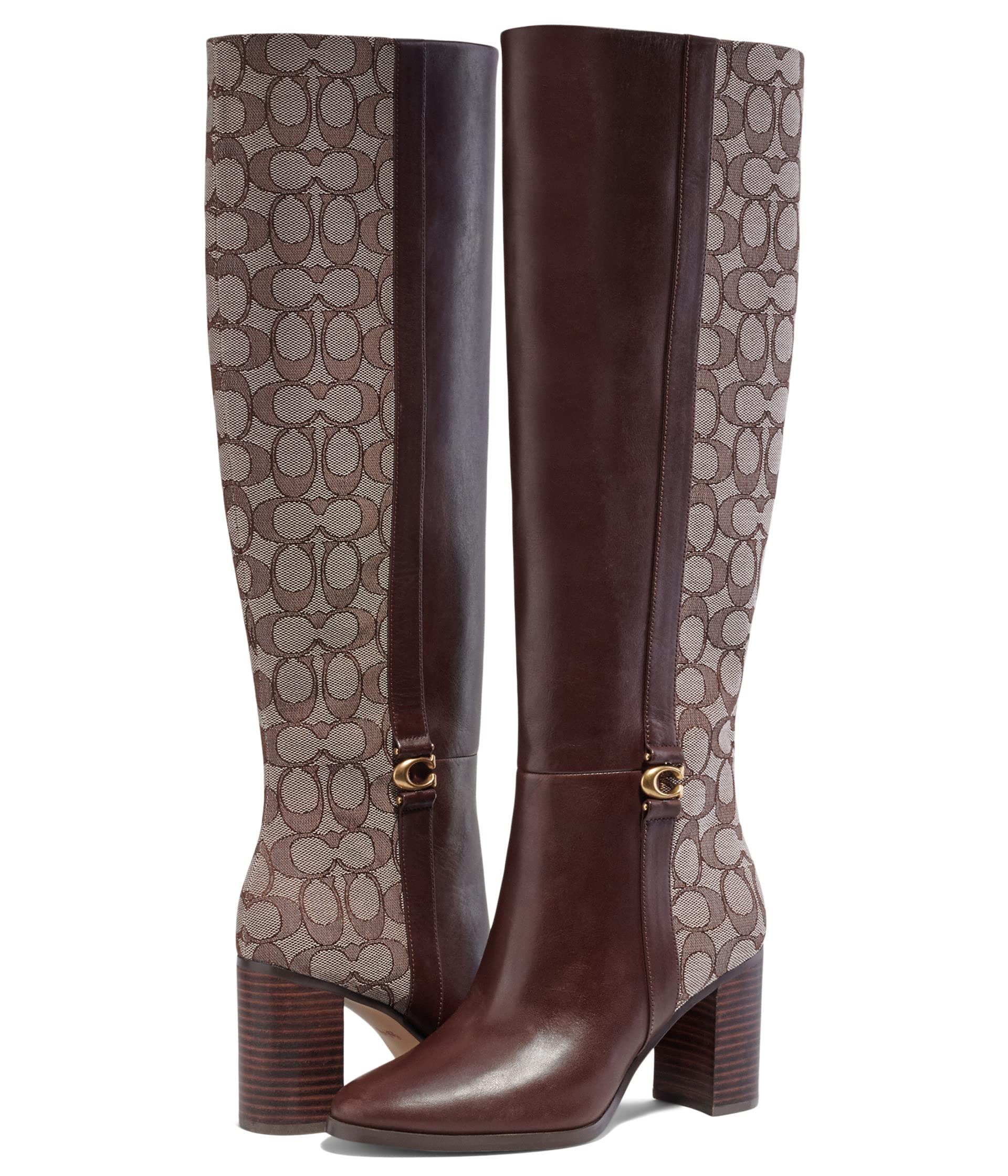 COACH Ollie Jacquard Boot in Brown | Lyst