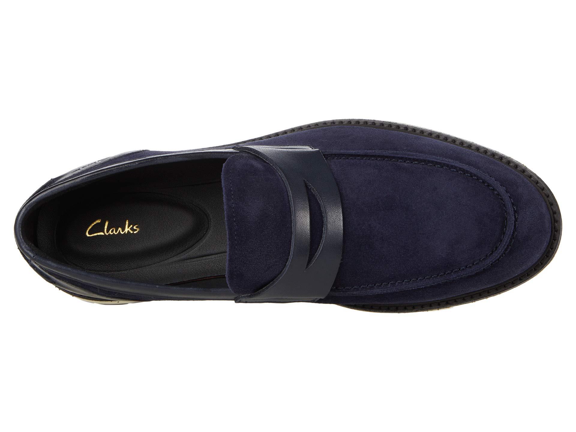 Clarks Leather Chantry Penny in Blue 
