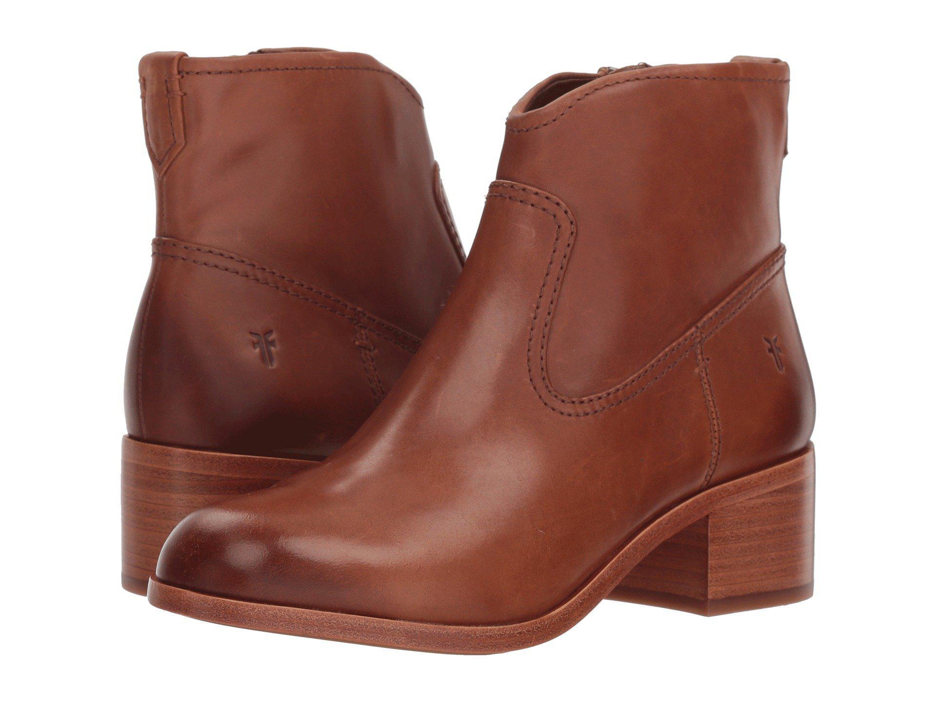 frye claire bootie cognac