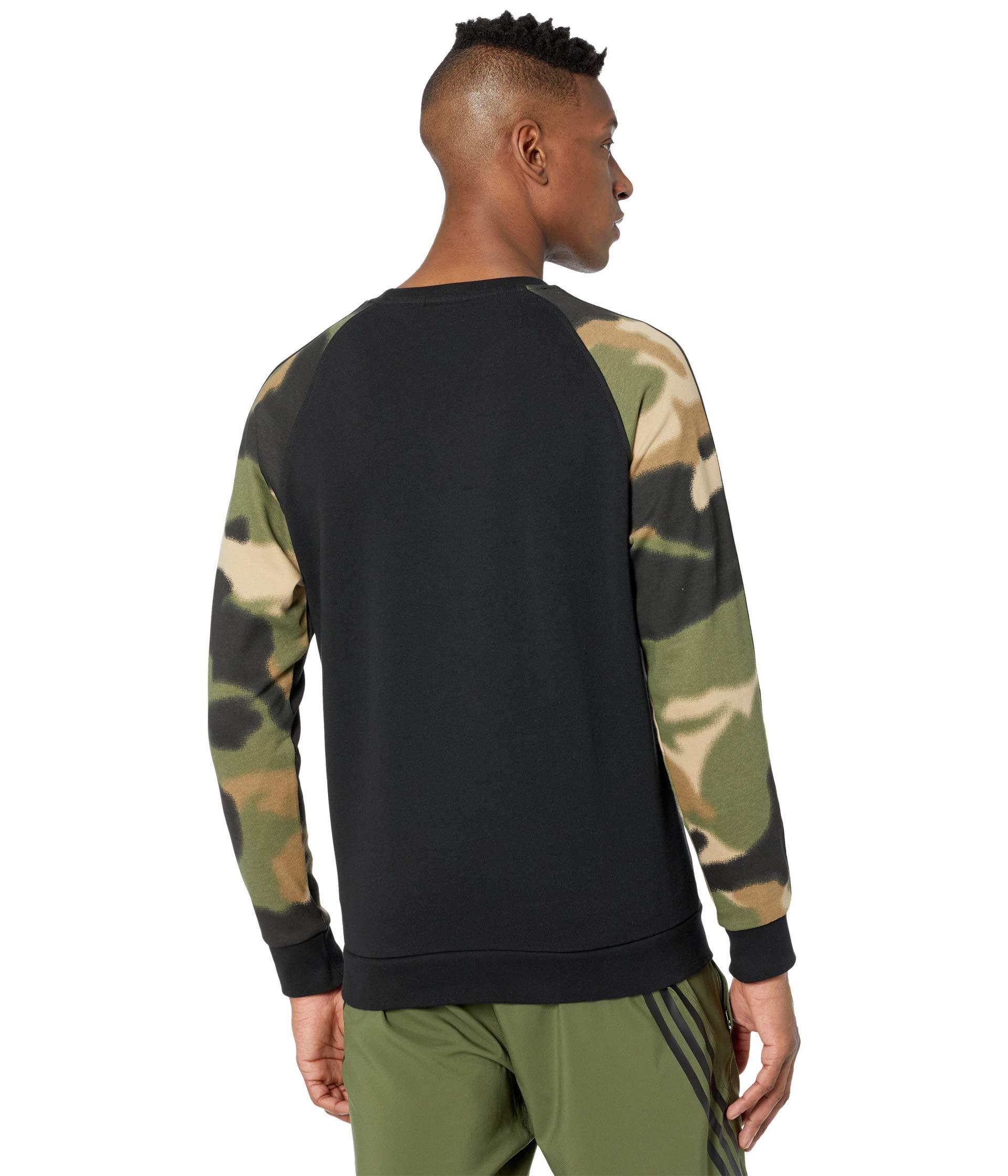 adidas Originals Cotton Camo Sweatshirt in Black for Men | Lyst