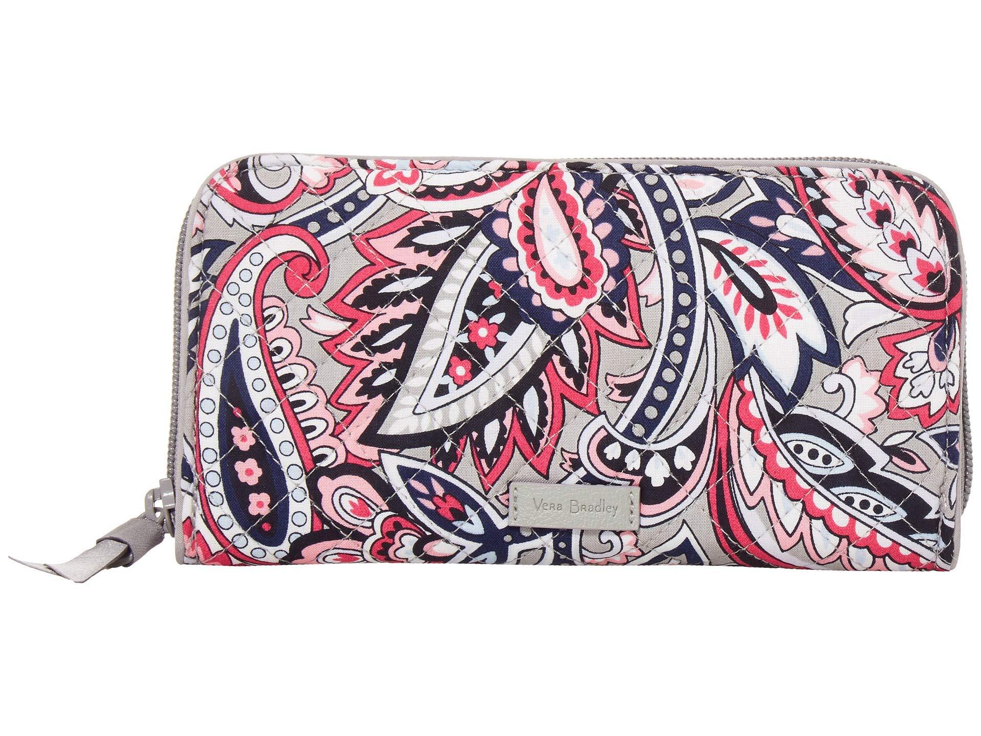 Vera Bradley Cotton Rfid Wallet in Gray Lyst