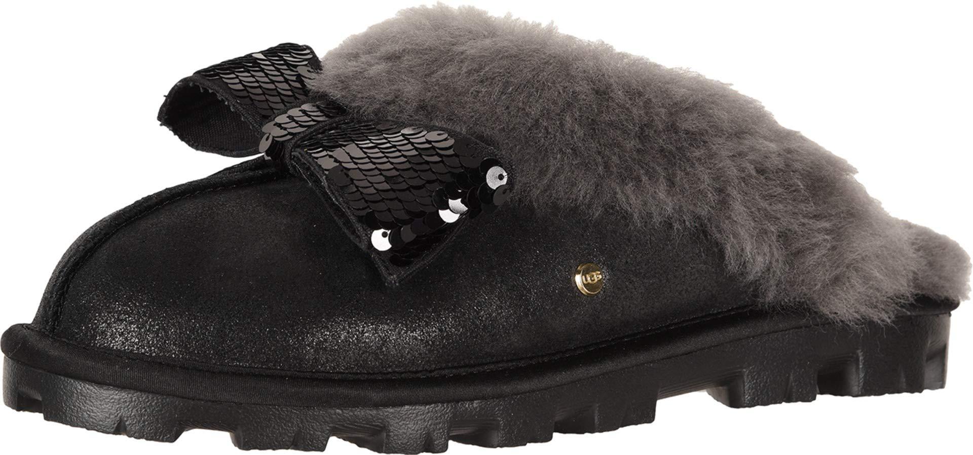 UGG Suede Coquette Sequin Bow Slipper in Black - Lyst