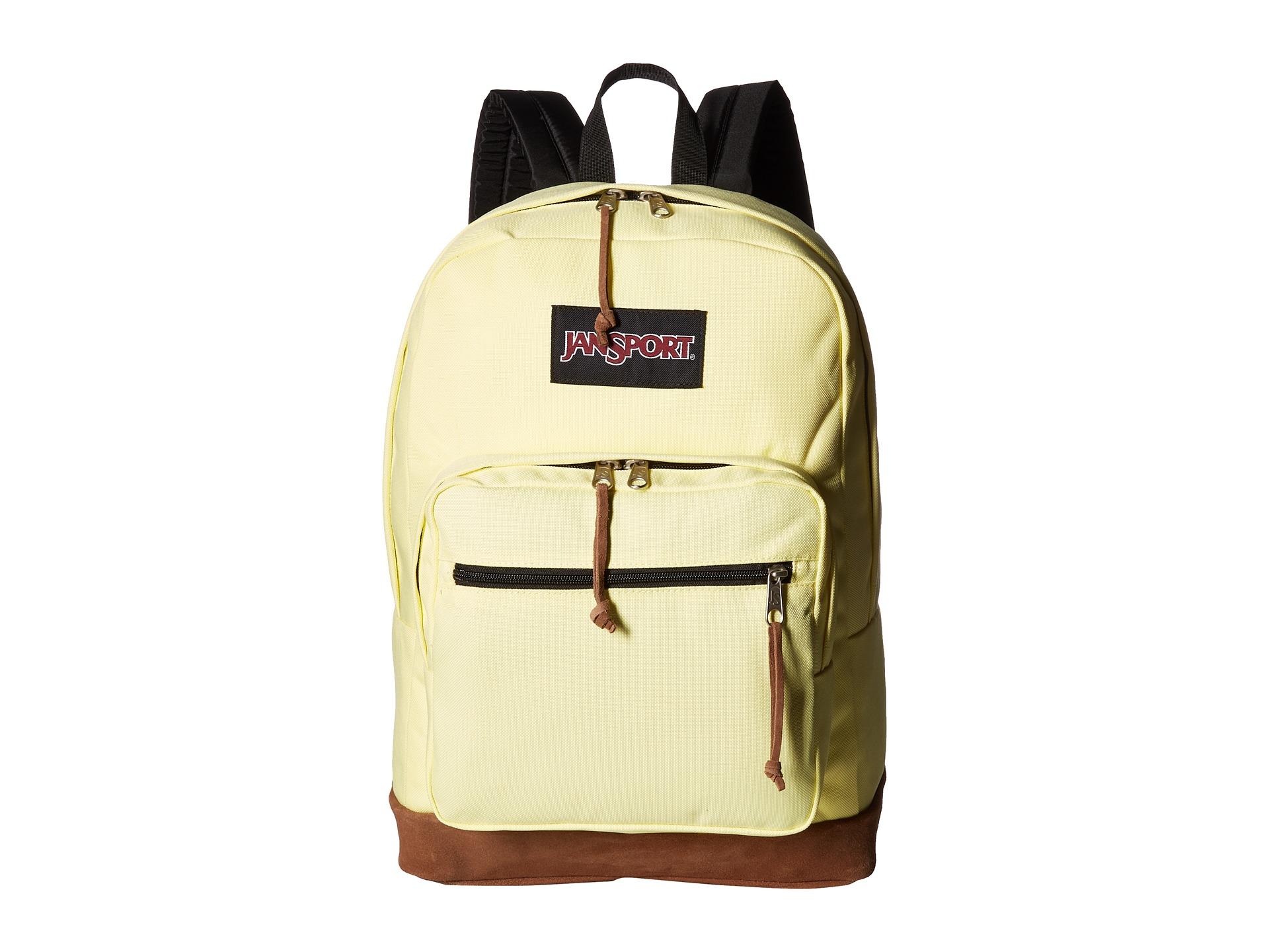 pale yellow jansport backpack