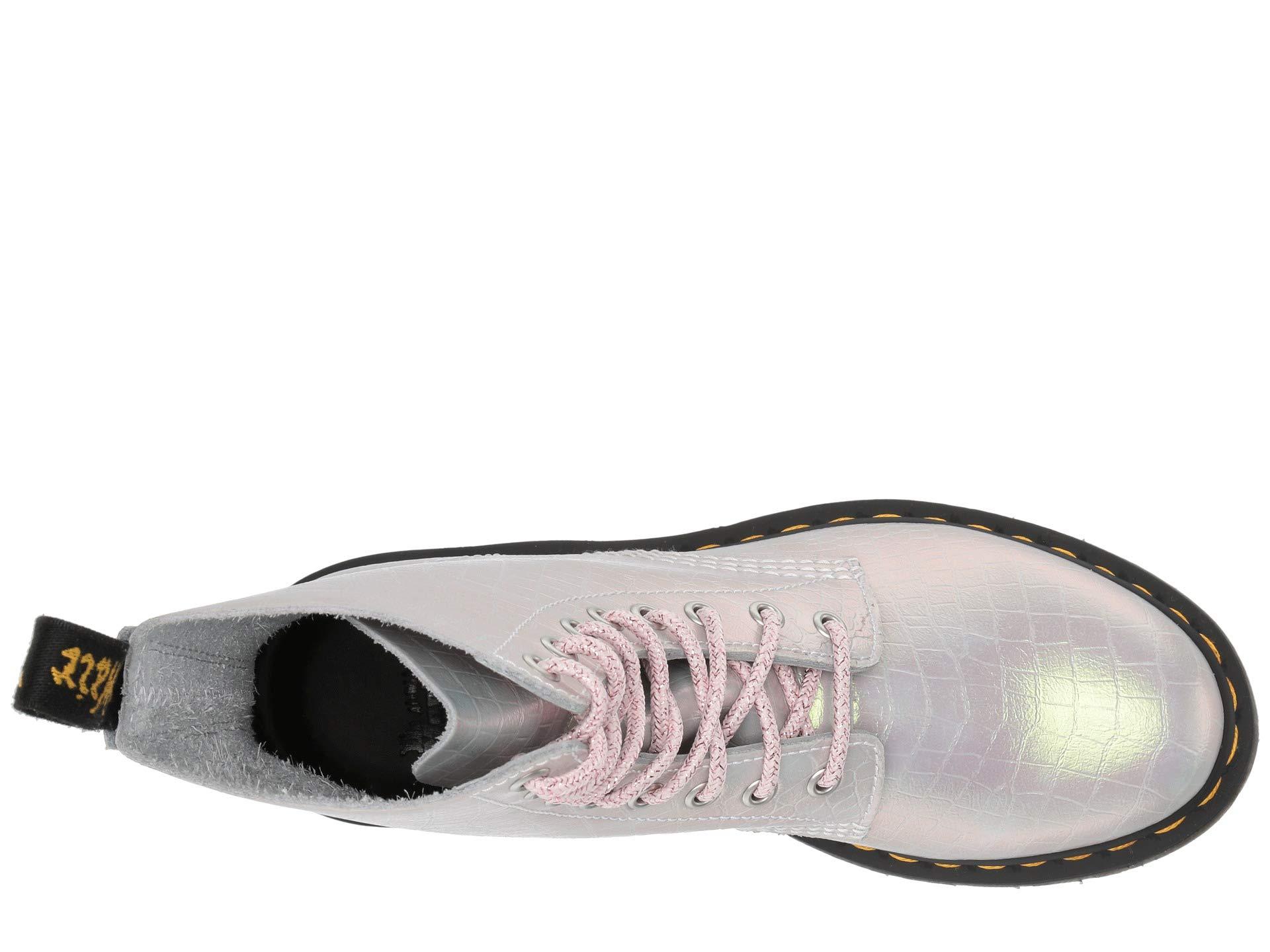 Dr. Martens Leather 1460 Iridescent Croc Print in Pink | Lyst