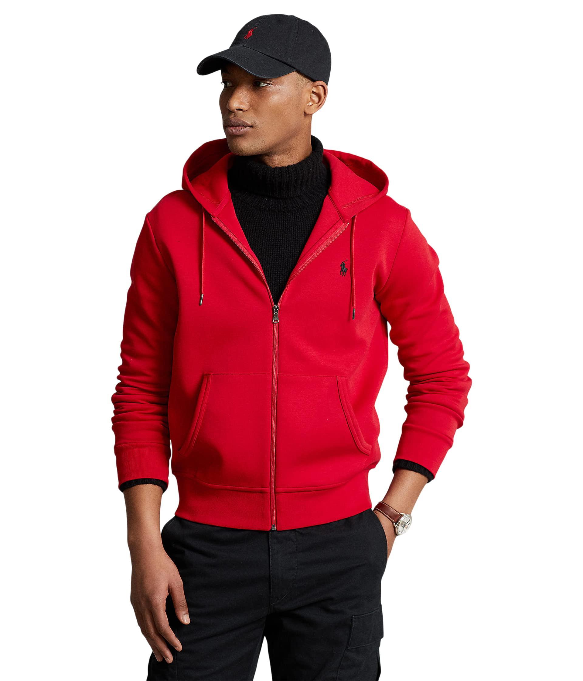 Polo Ralph Lauren Double Knit Full Zip Hoodie in Red for Men | Lyst