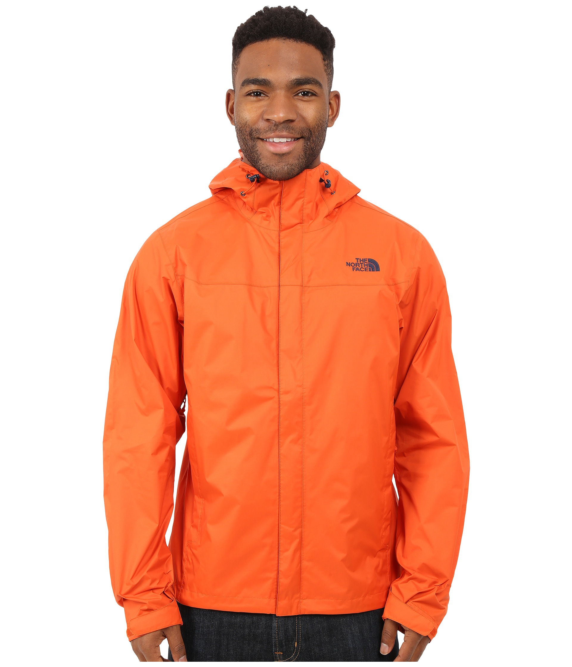 north face windbreaker orange