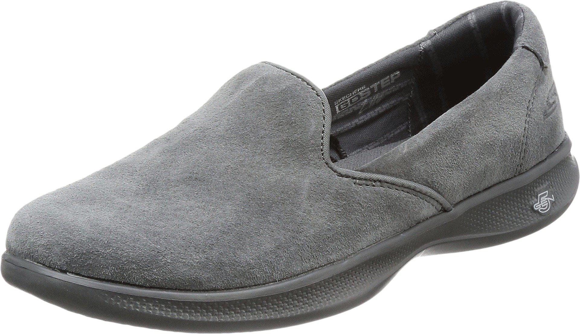 Skechers Suede Go Step Lite - Indulge in Charcoal (Gray) | Lyst