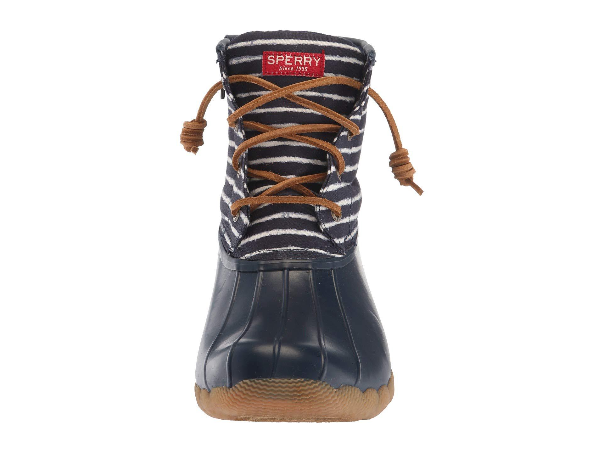 women's saltwater indigo stripe duck boot