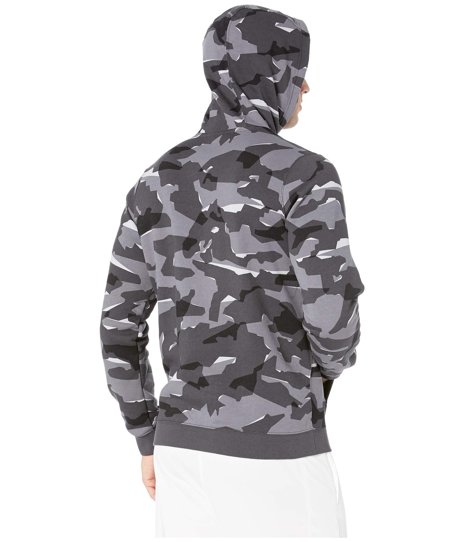 Nike Cotton Nsw Club Camo Pullover Hoodie in Gray for Men - Lyst