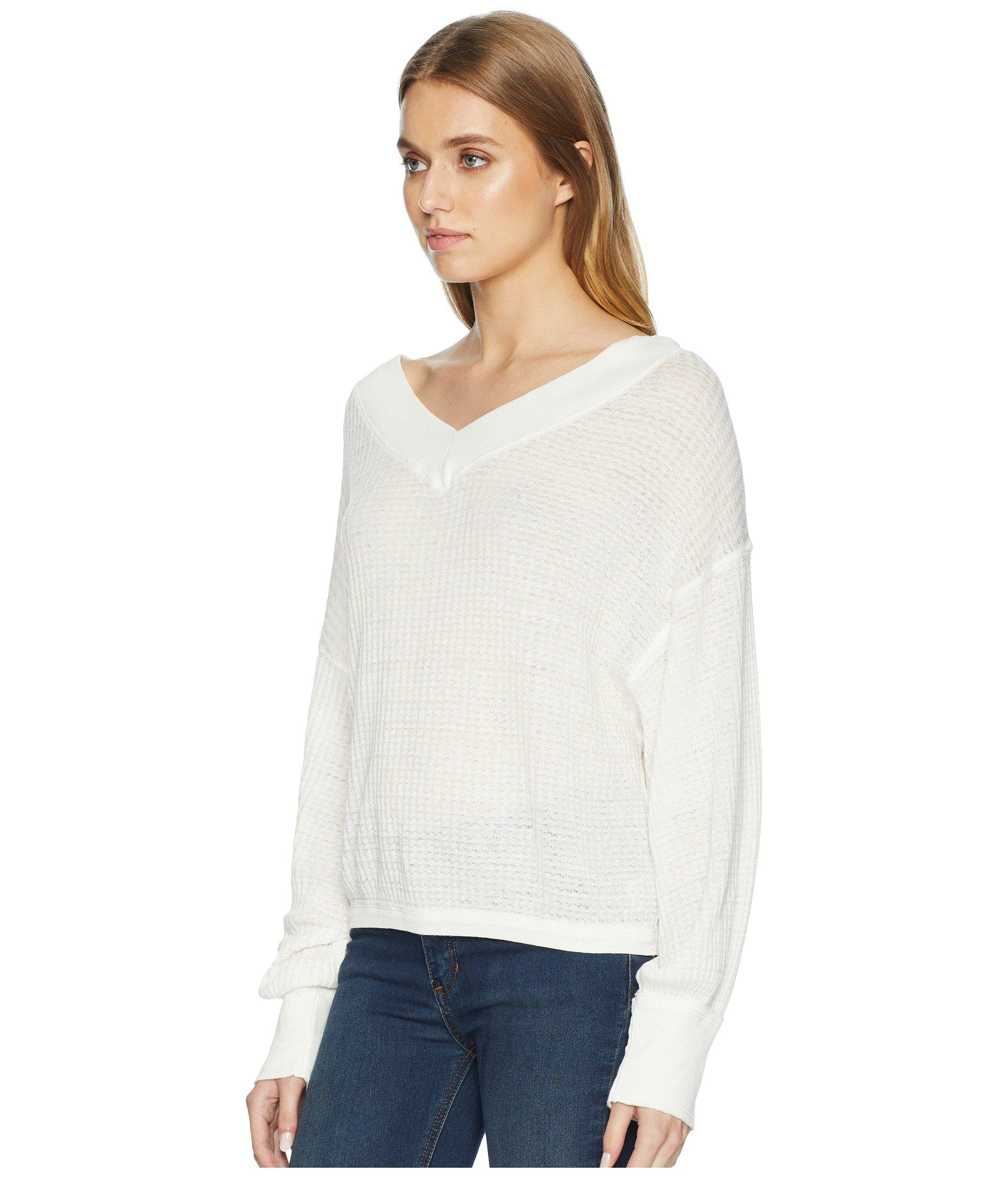 free people southside thermal pullover top