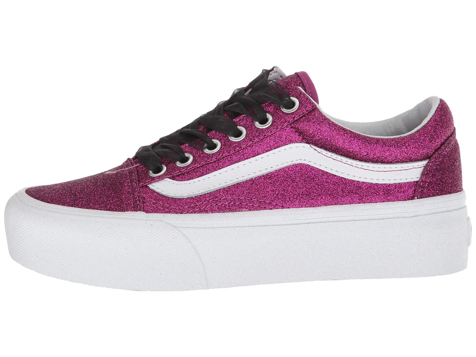vans old skool platform glitter