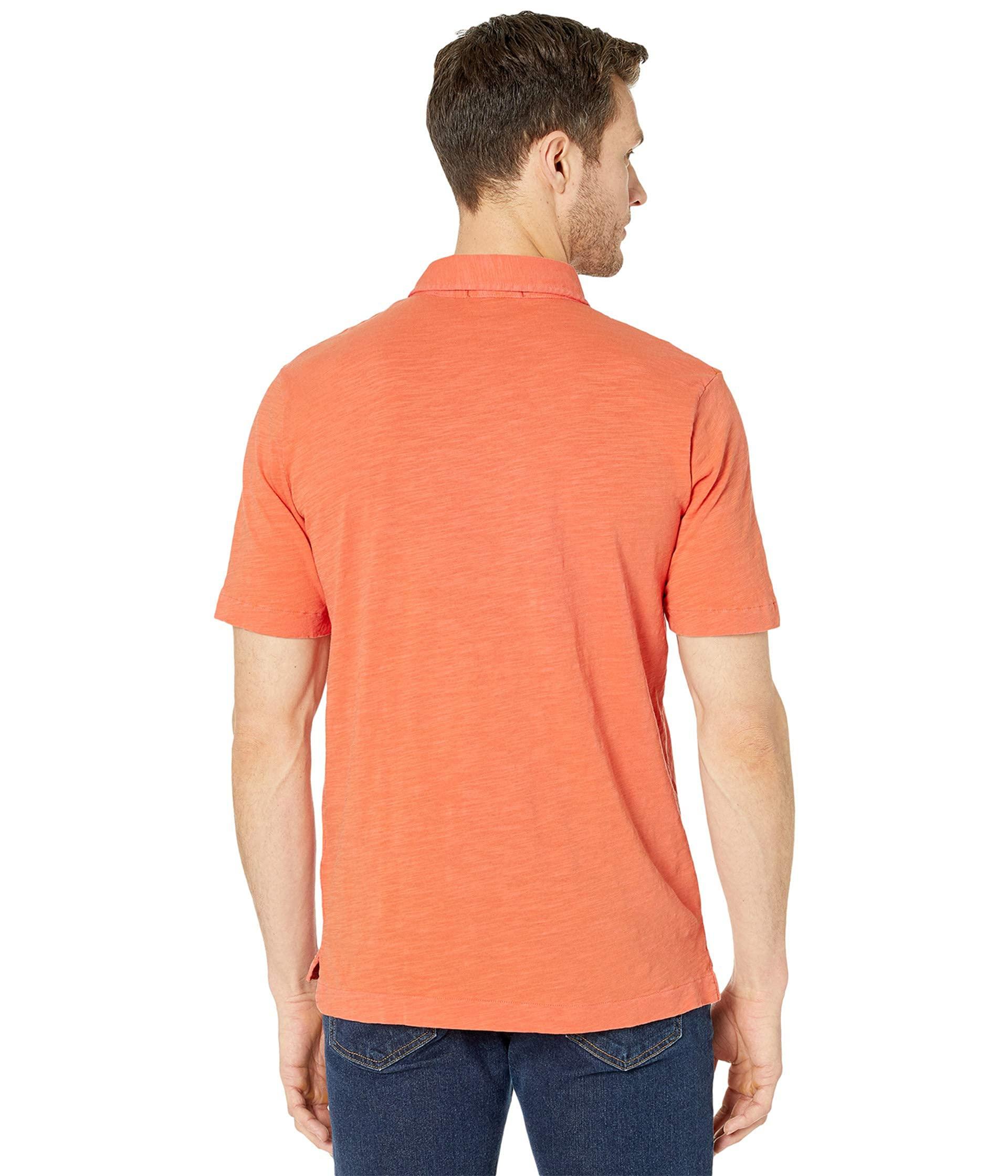 Mod O Doc Cotton Zuma Short Sleeve Polo Slub Jersey In Brown For Men Lyst