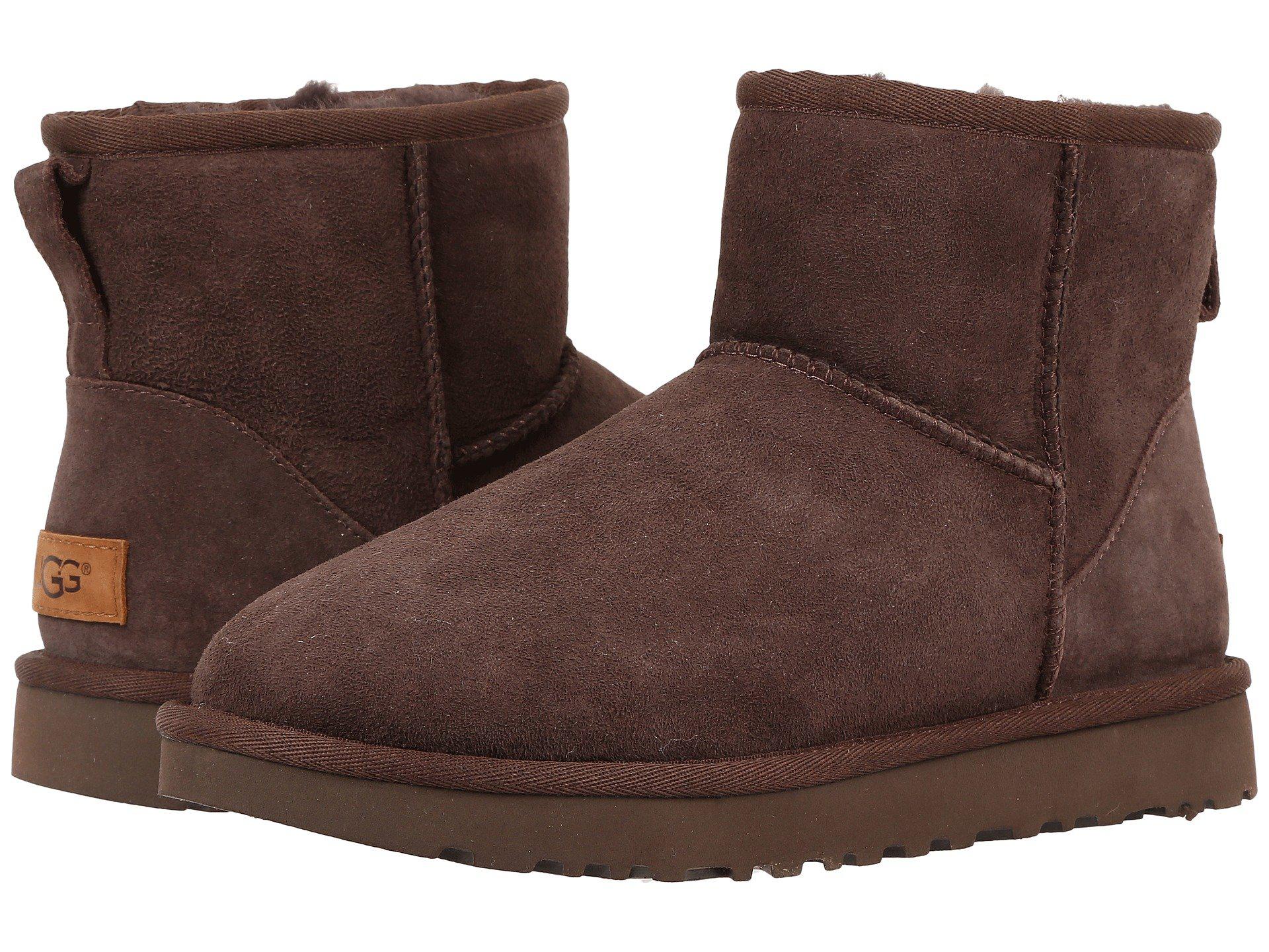 UGG Suede Classic Mini Chocolate Boot in Brown - Lyst