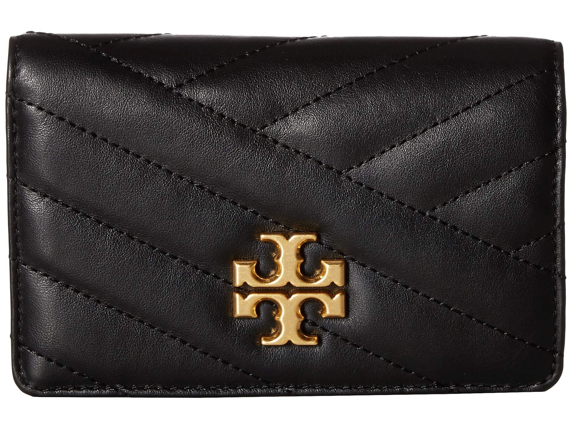 Tory Burch Kira Chevron Medium Slim Wallet in Black Lyst