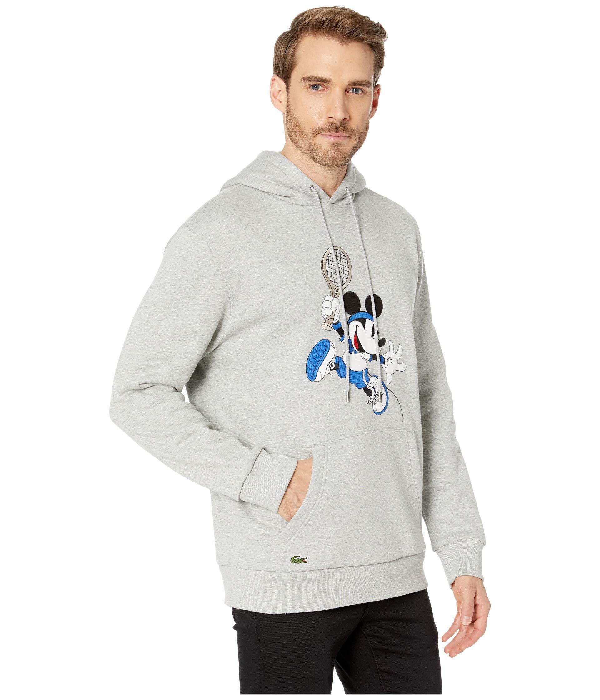 Lacoste Long Sleeve French Terry Mickey Hoodie in White for Men | Lyst