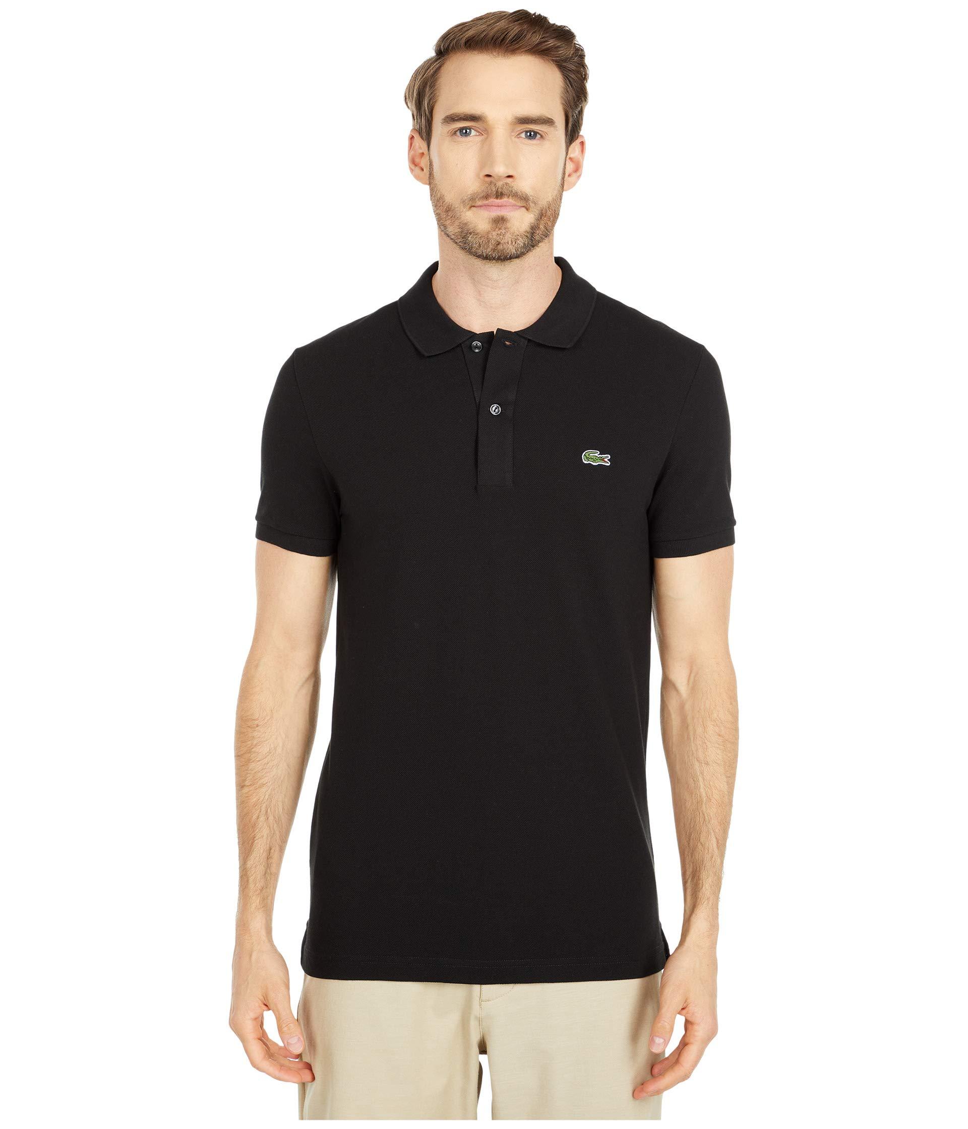 black short sleeve polo neck