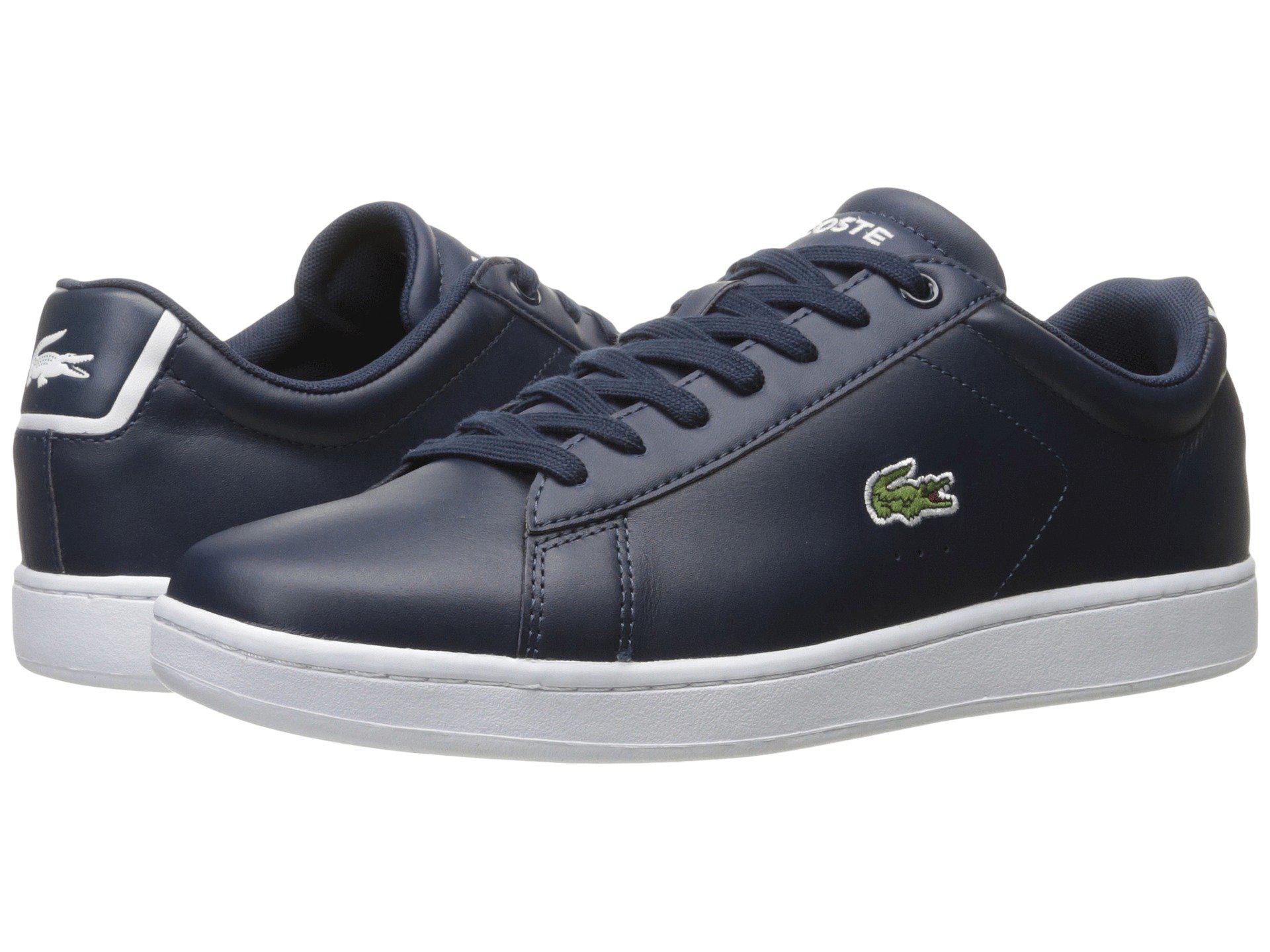 Lacoste Carnaby Evo BL 1 J White/Navy Synthetic - Trainers Shoes - Awesome  Shoes