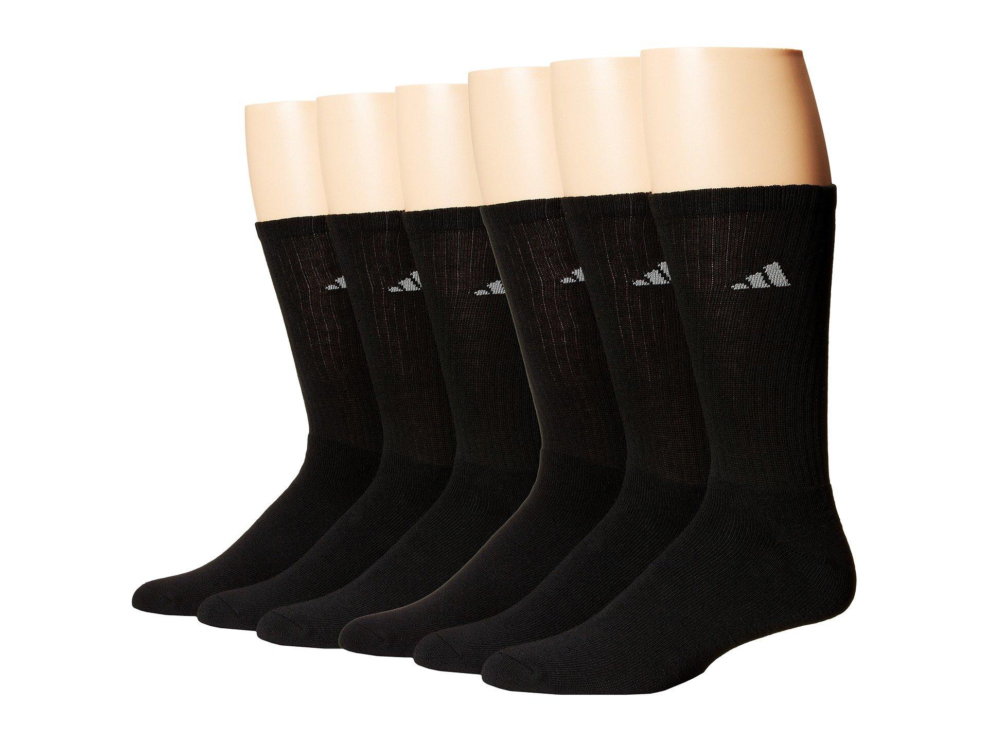 Adidas Synthetic Men S Athletic Performance Crew Socks 6 Pack In Black For Men Save 30 Lyst