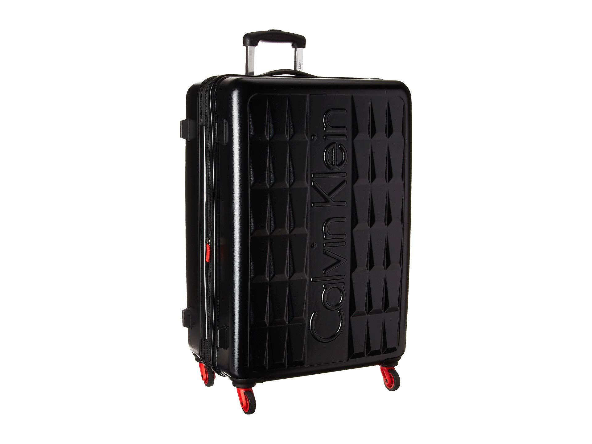 calvin klein red suitcase