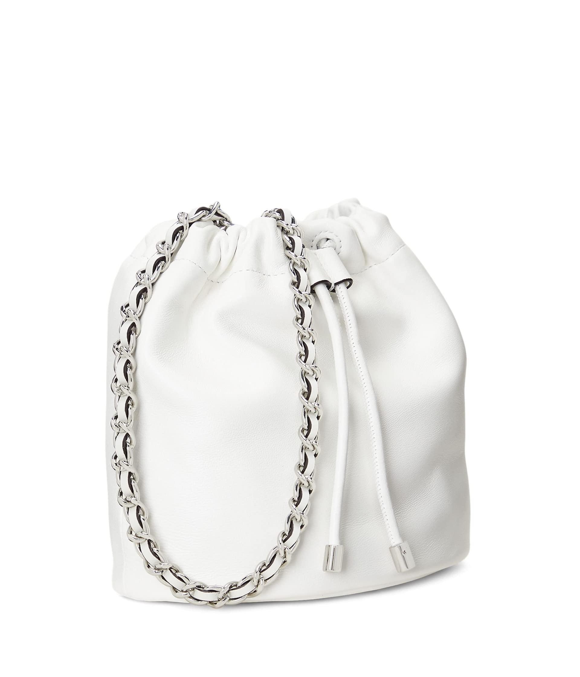 Lauren by Ralph Lauren Nappa Leather Medium Emmy Bucket Bag in White | Lyst