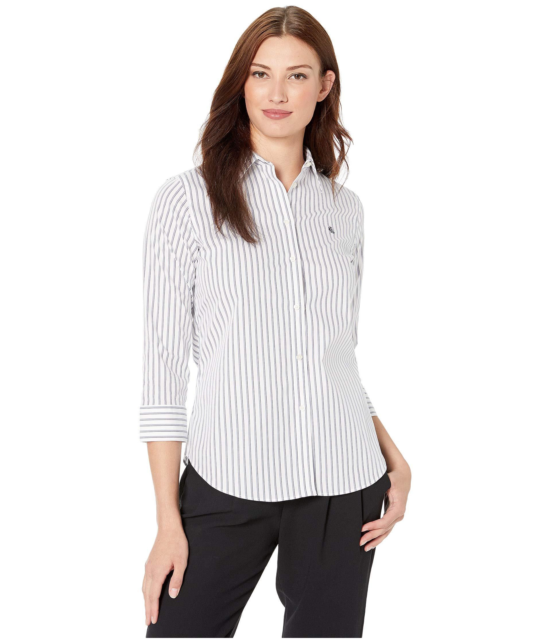 Lauren by Ralph Lauren Cotton Non-iron Button-down Shirt ...