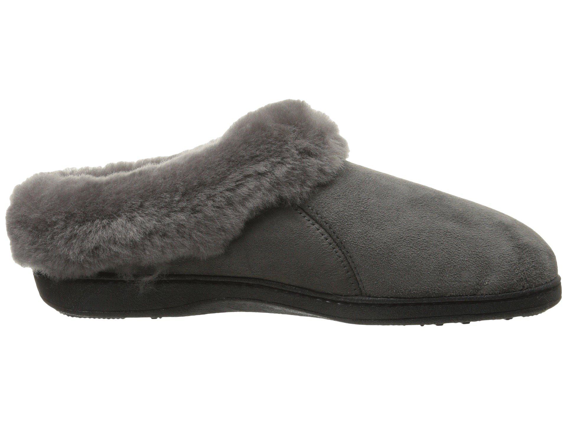 Acorn Fur Ewe Collar (walnut Sheepskin) Women's Slippers in Ash (Gray ...