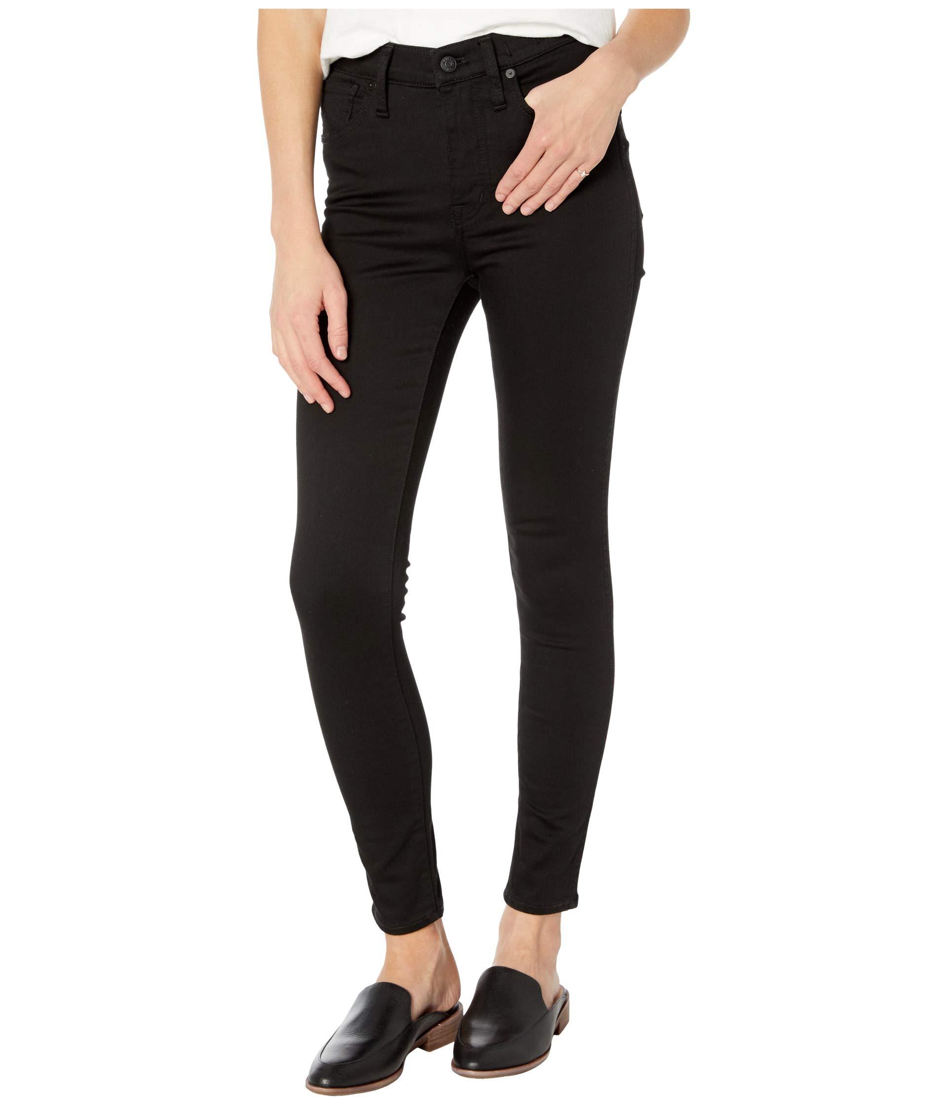Madewell Denim 10 High-rise Skinny Jeans In Carbondale Wash in Black - Lyst