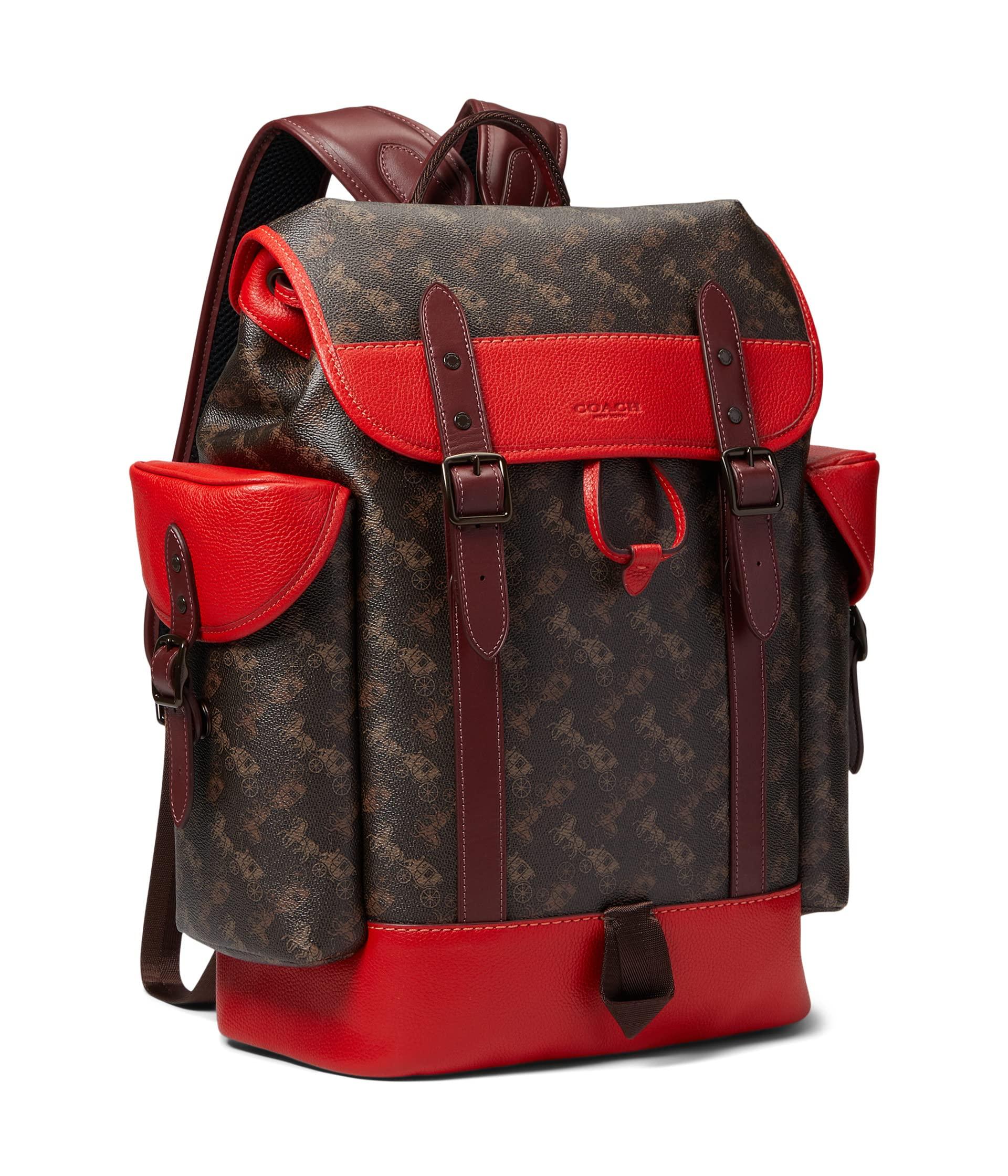 COACH Hitch Backpack In Colorblock Horse And Carriage in Red for Men Lyst