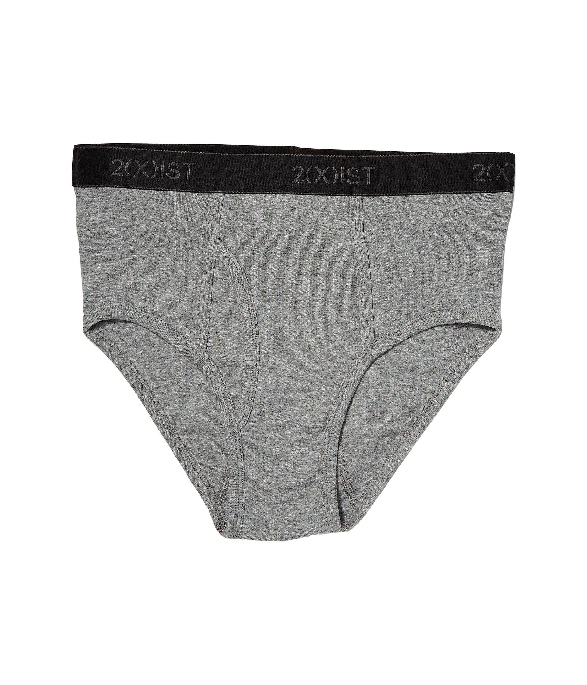 2xist Cotton 2(x)ist 3-pack Essential Fly Front Brief in Gray for Men ...