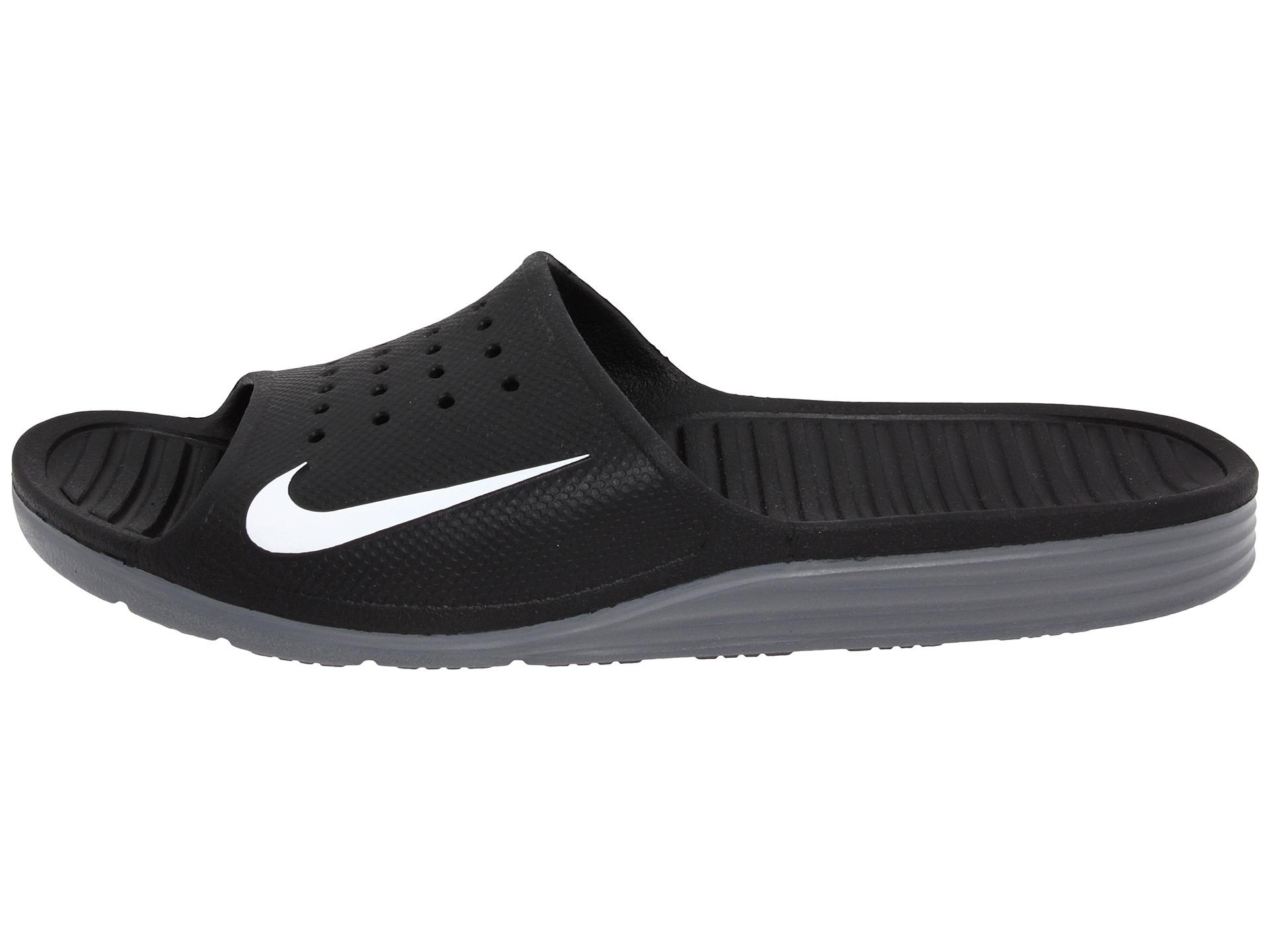 Nike Rubber Solarsoft Slide in Black/White (Black) for Men - Lyst