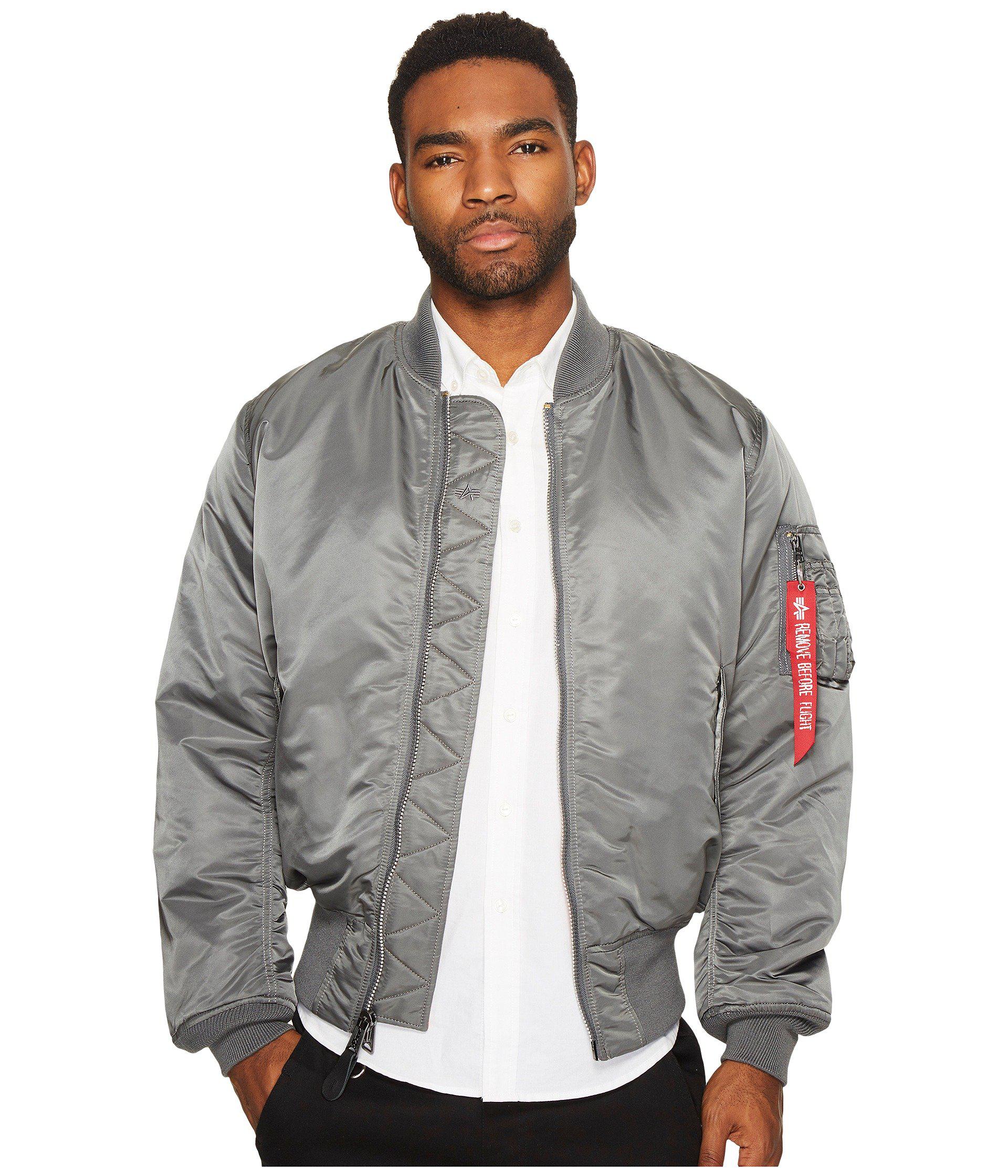 Alpha Industries Alpha Ma-1 Flight Jacket (gunmetal) Jacket in Gray for Men  | Lyst