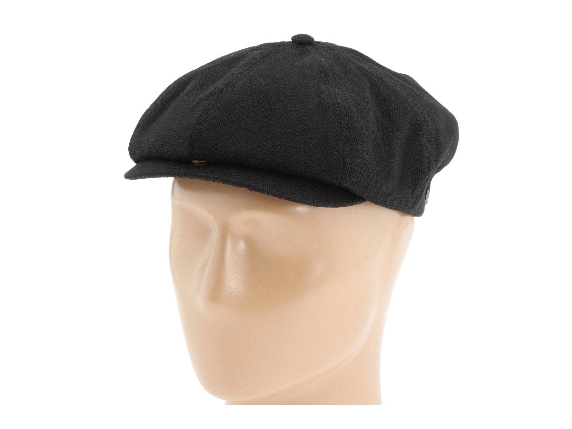 Brixton Wool Brood Snap Cap in Black 