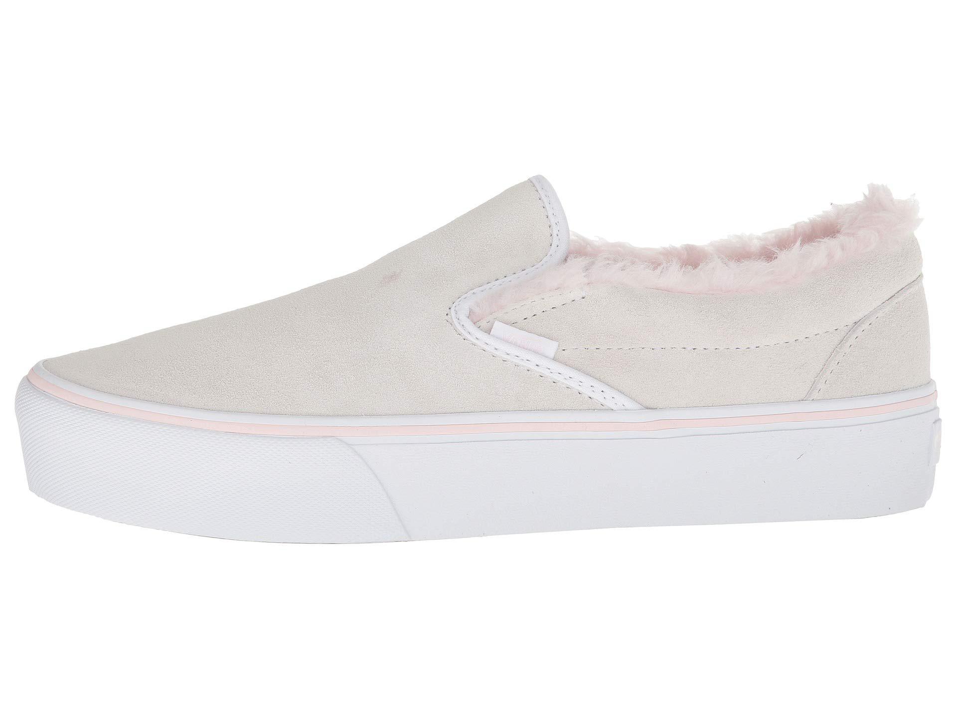 fluffy slip on vans