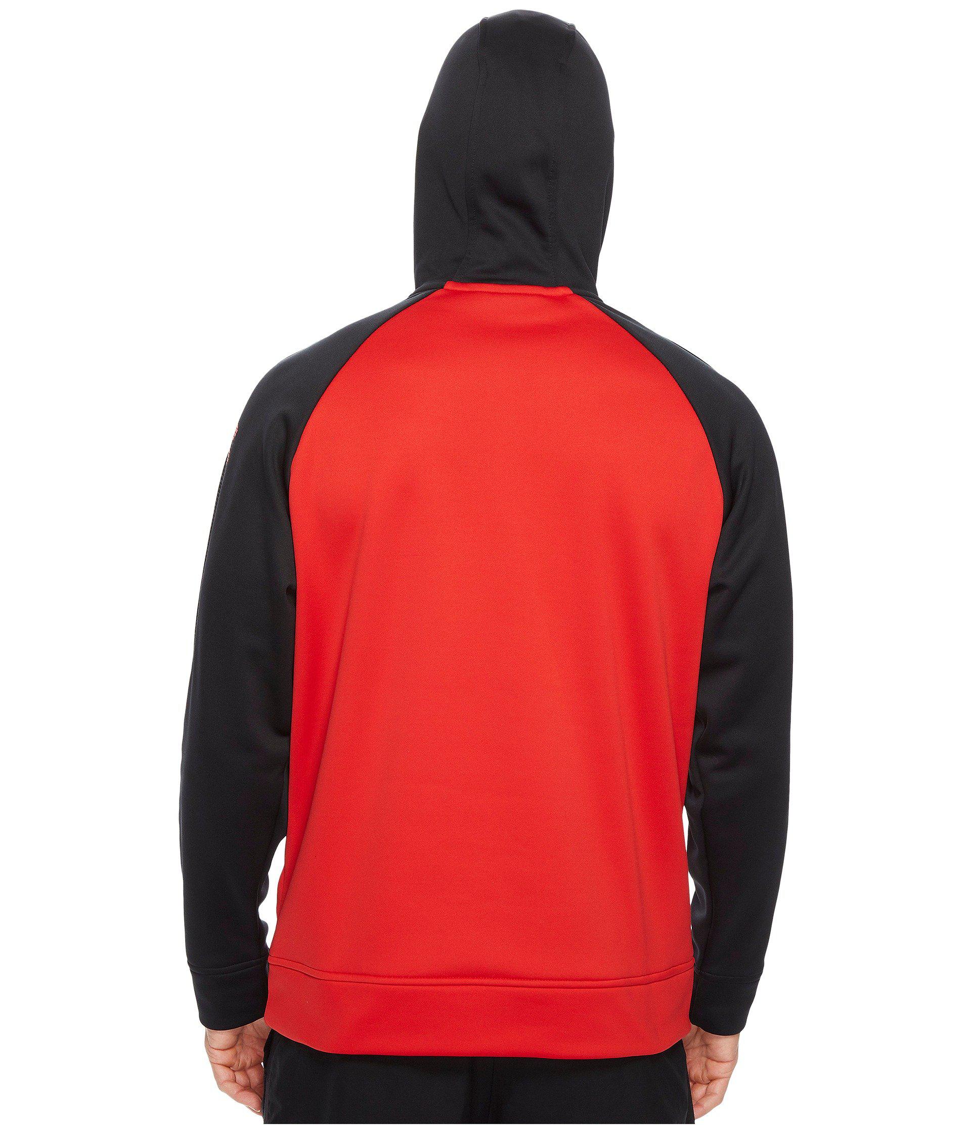 under armour black and red hoodie